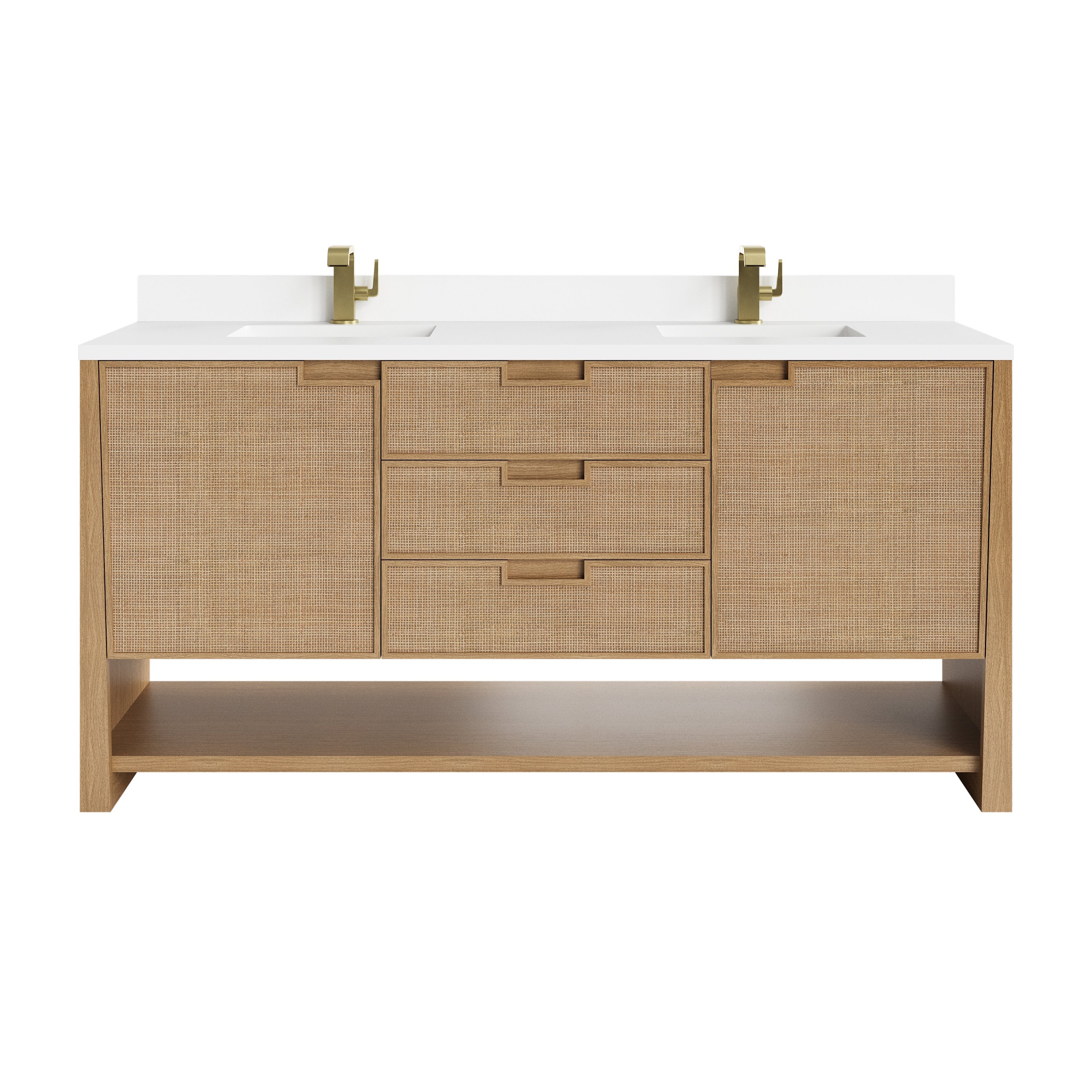 Seaside Oak / White Zeus - 1 Faucet Hole