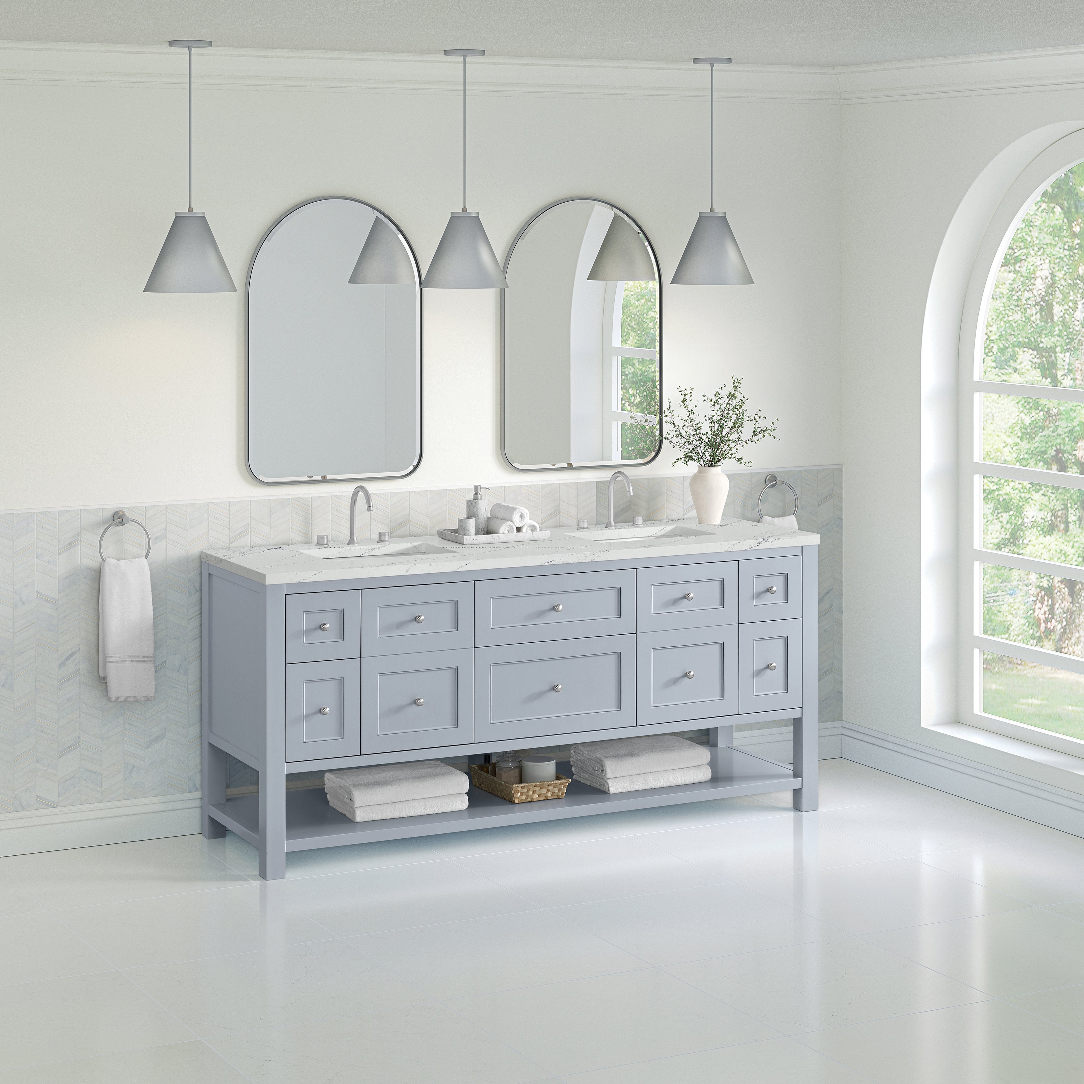 Serenity Blue / Ethereal Noctis - 3 Faucet Holes