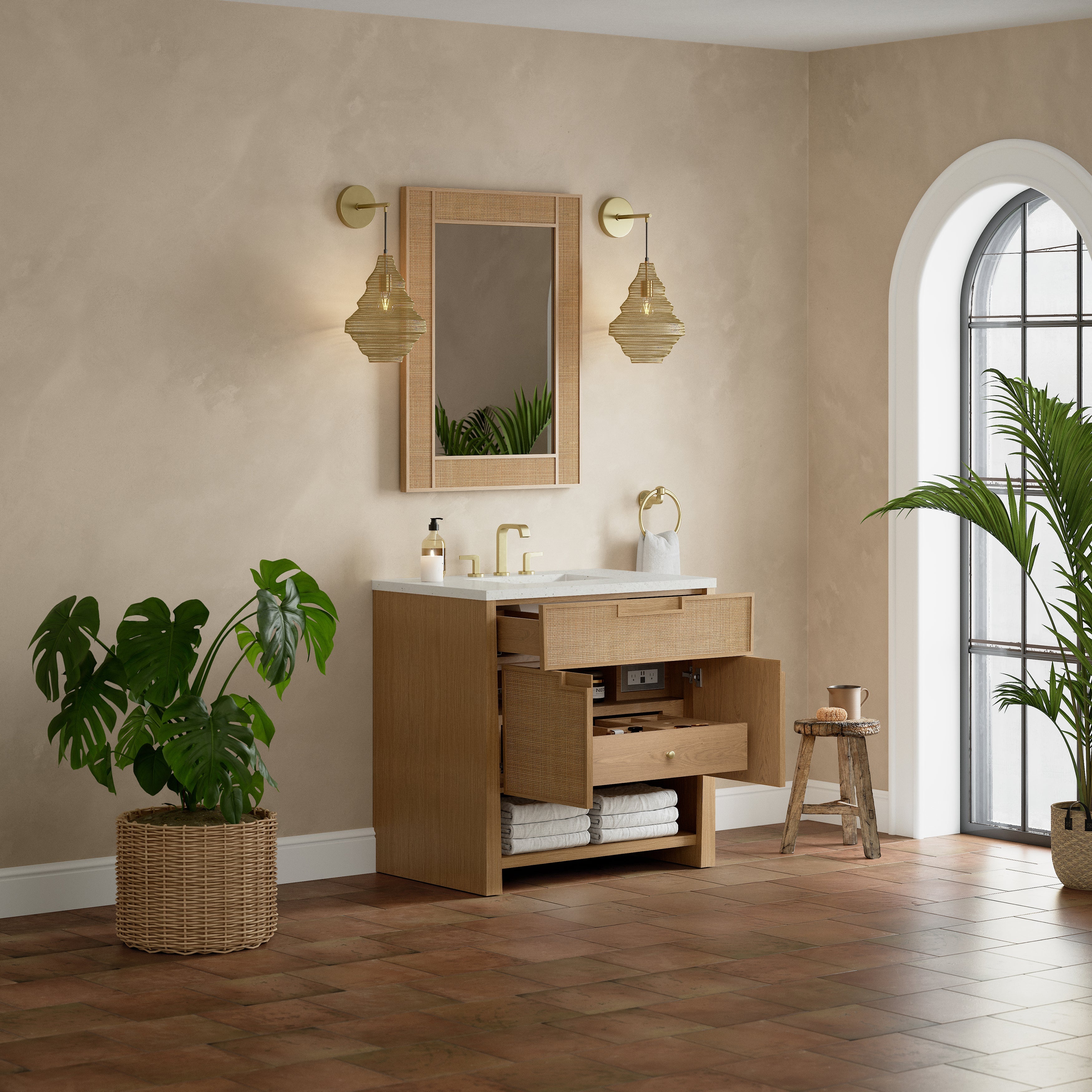 Seaside Oak / Lime Delight - 3 Faucet Holes