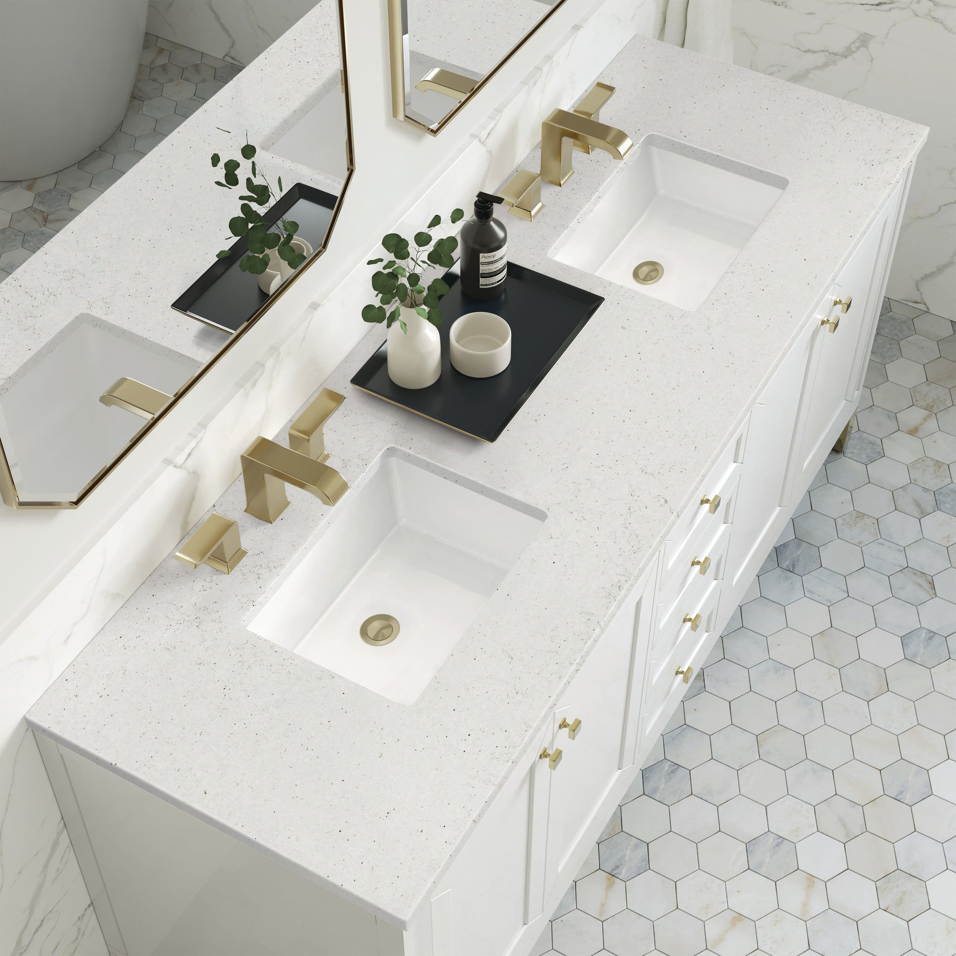 Glossy White / Lime Delight - 3 Faucet Holes