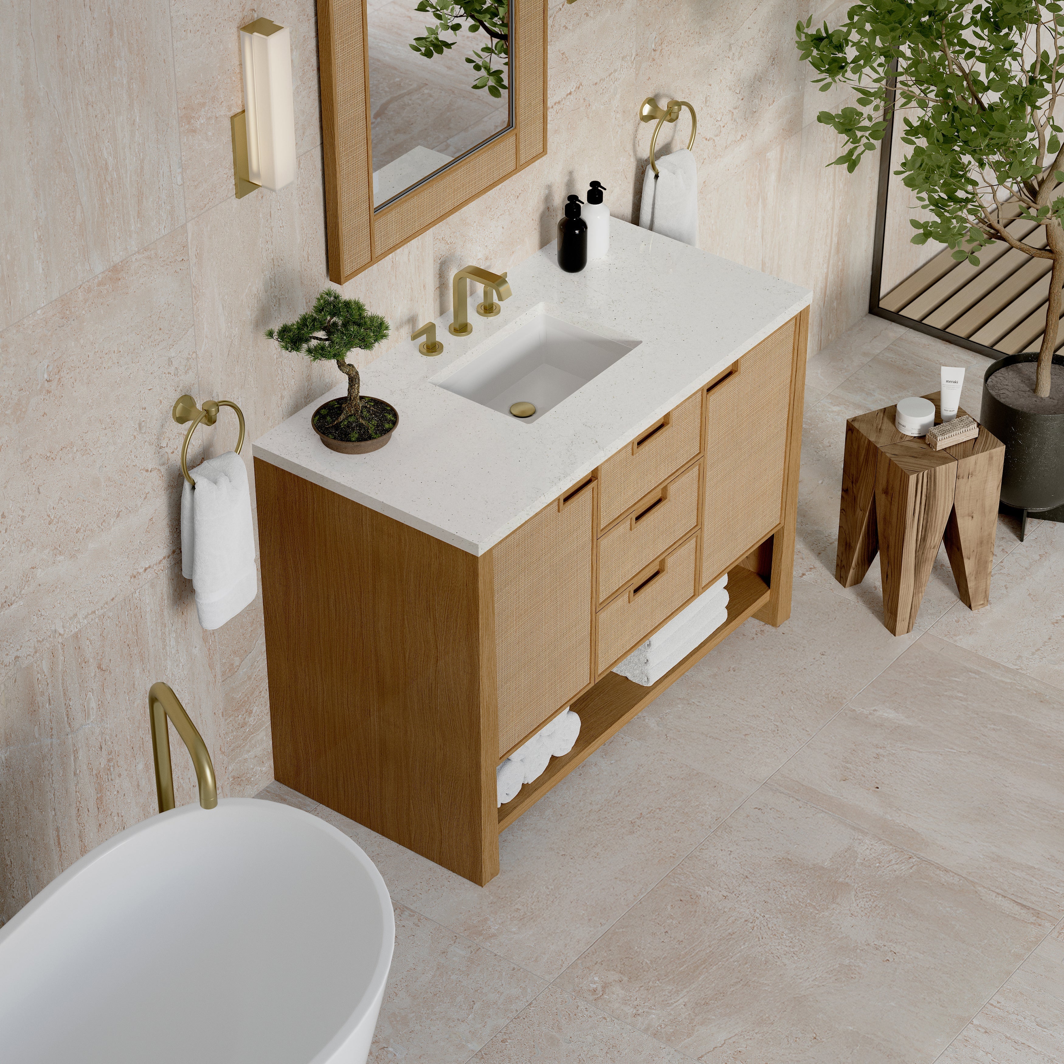 Seaside Oak / Lime Delight - 3 Faucet Holes