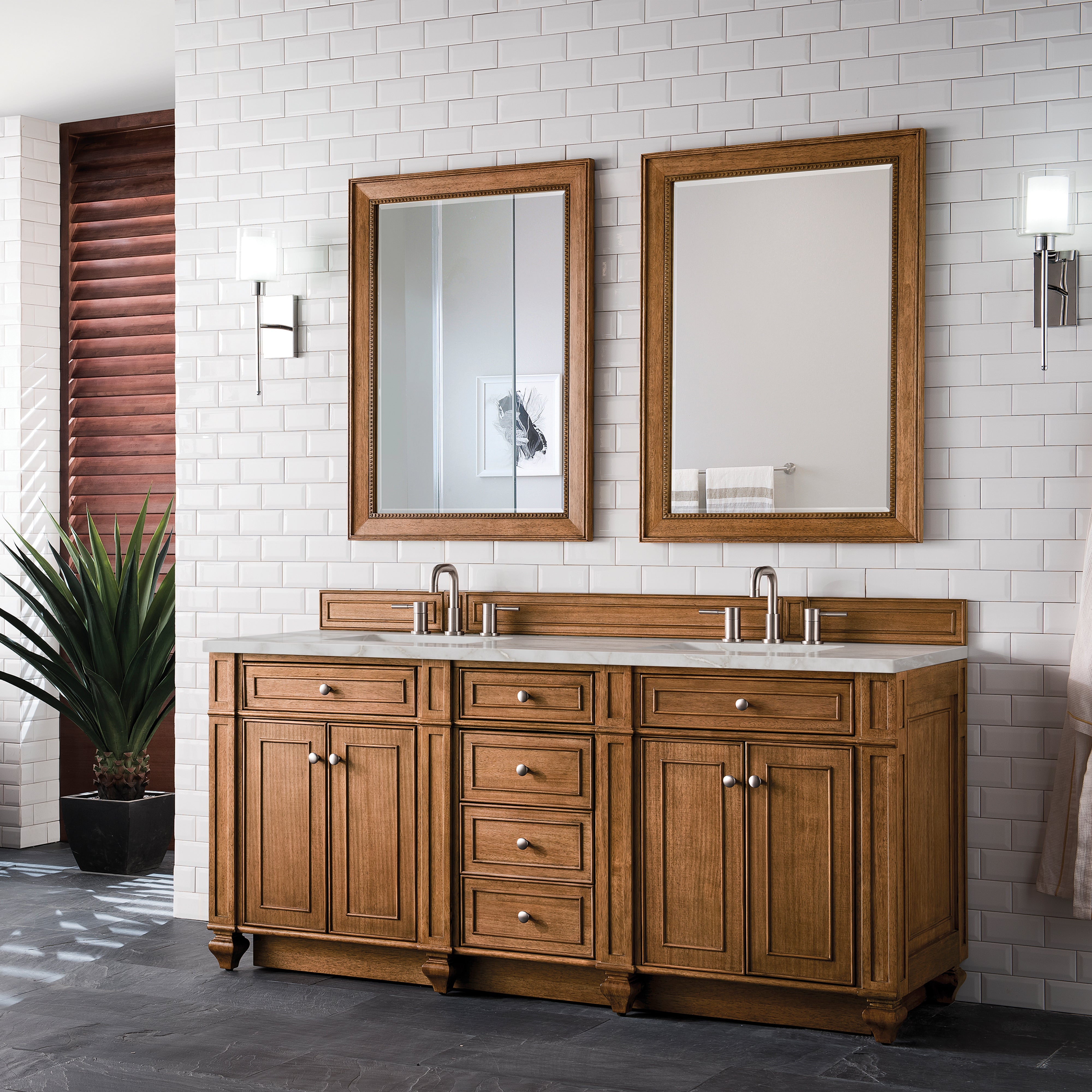 Saddle Brown / Victorian Silver - 3 Faucet Holes