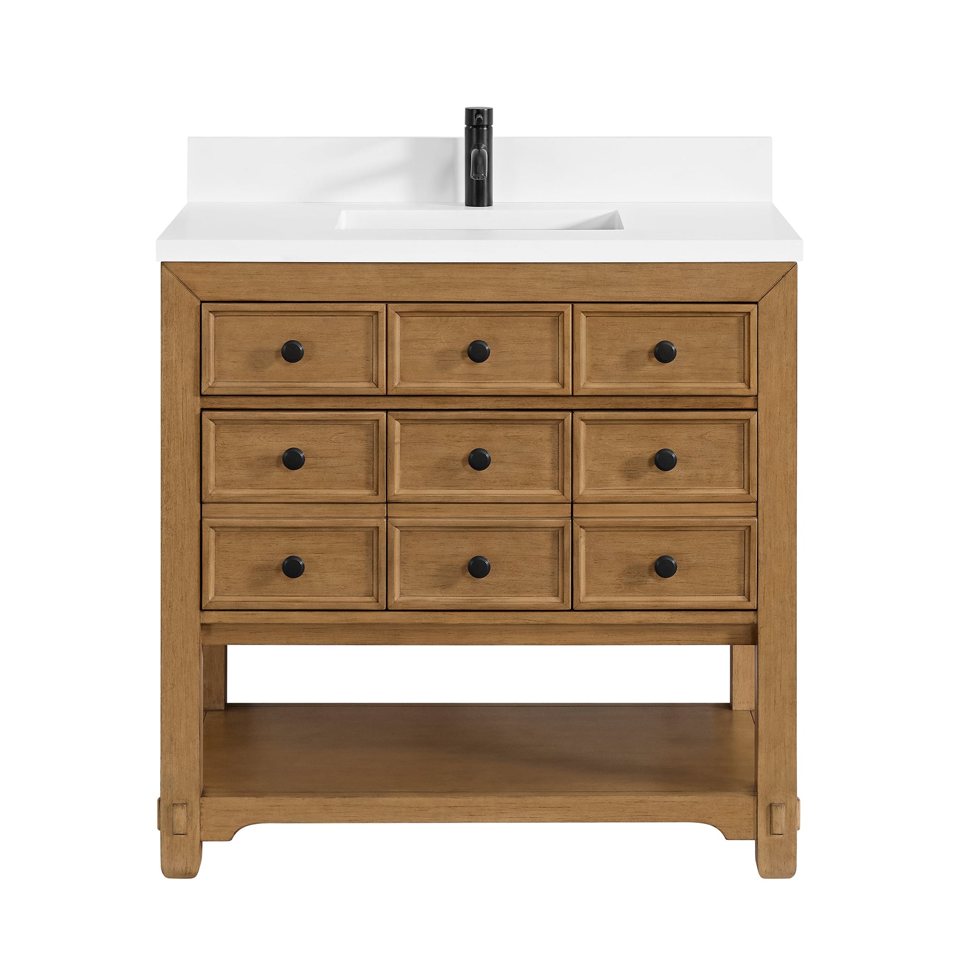 Amber Birch / White Zeus - 1 Faucet Hole