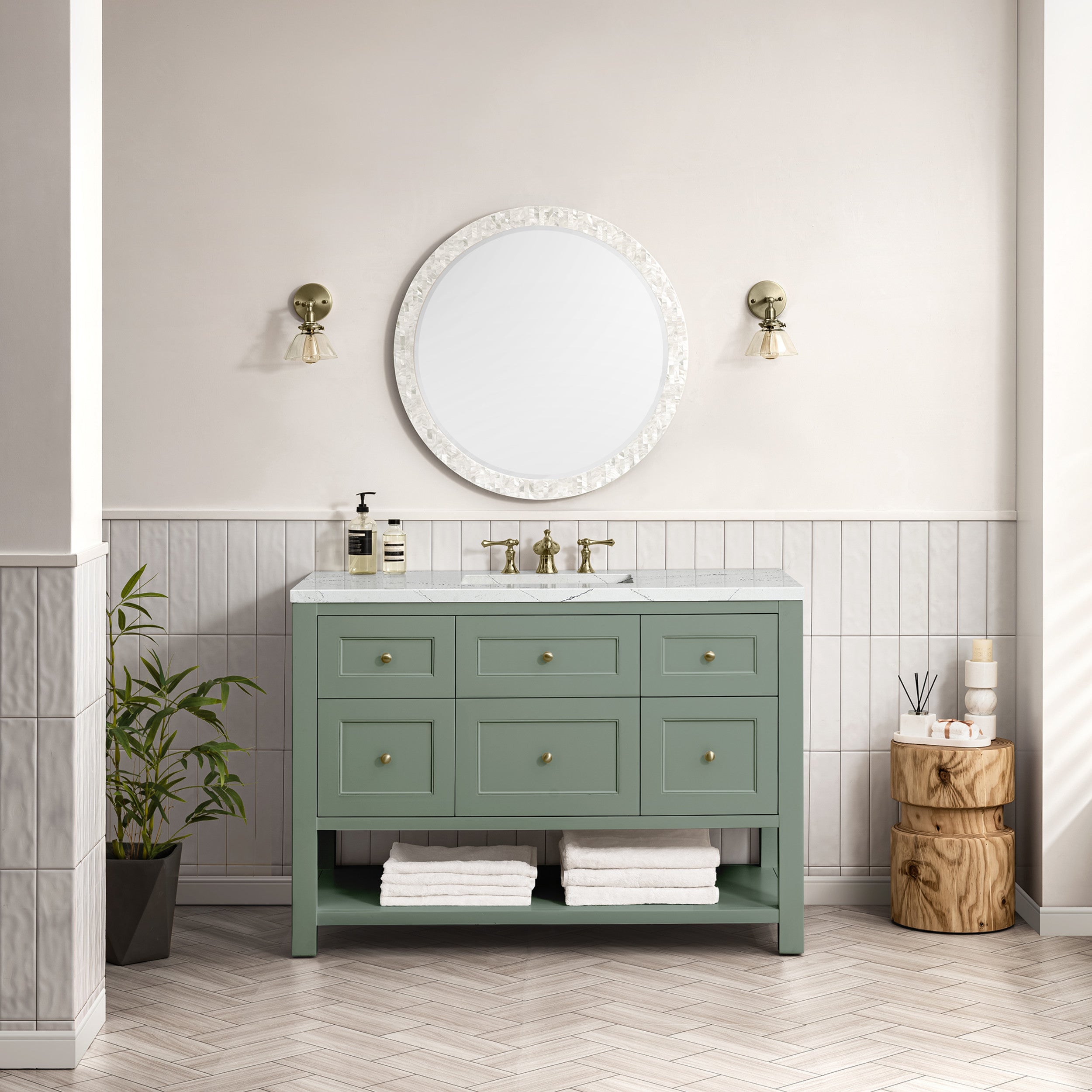Smokey Celadon / Ethereal Noctis - 3 Faucet Holes