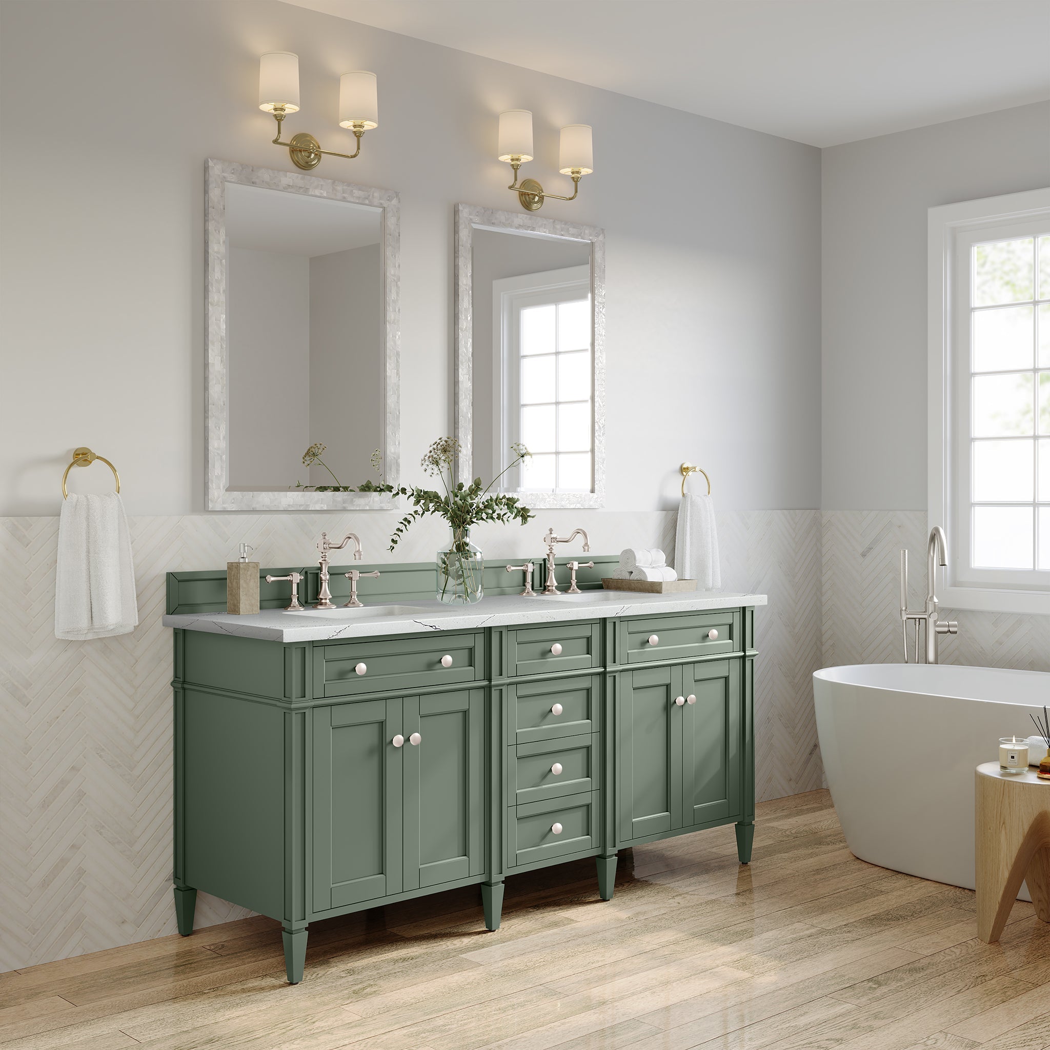 Smokey Celadon / Ethereal Noctis - 3 Faucet Holes