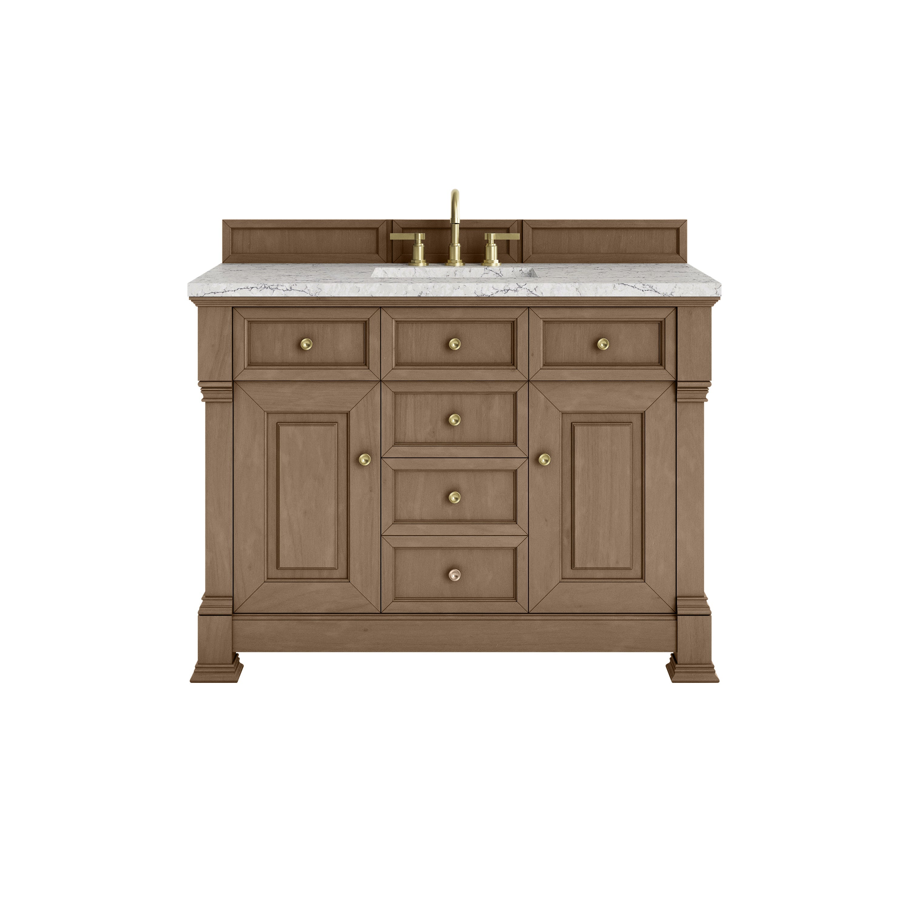 Pecan / Eternal Jasmine Pearl - 3 Faucet Holes