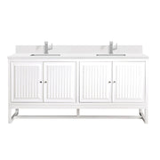 Glossy White / White Zeus - 1 Faucet Hole
