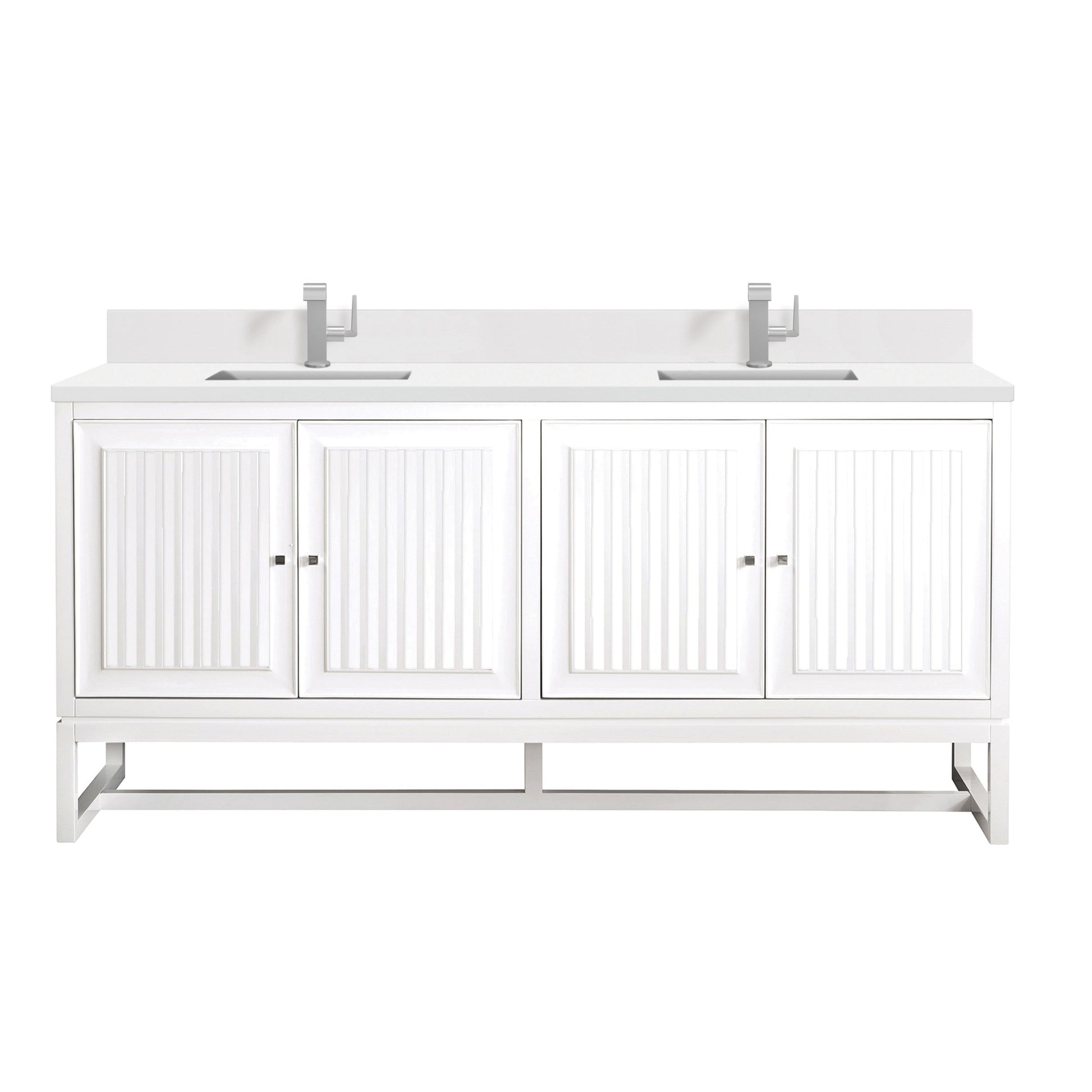 Glossy White / White Zeus - 1 Faucet Hole