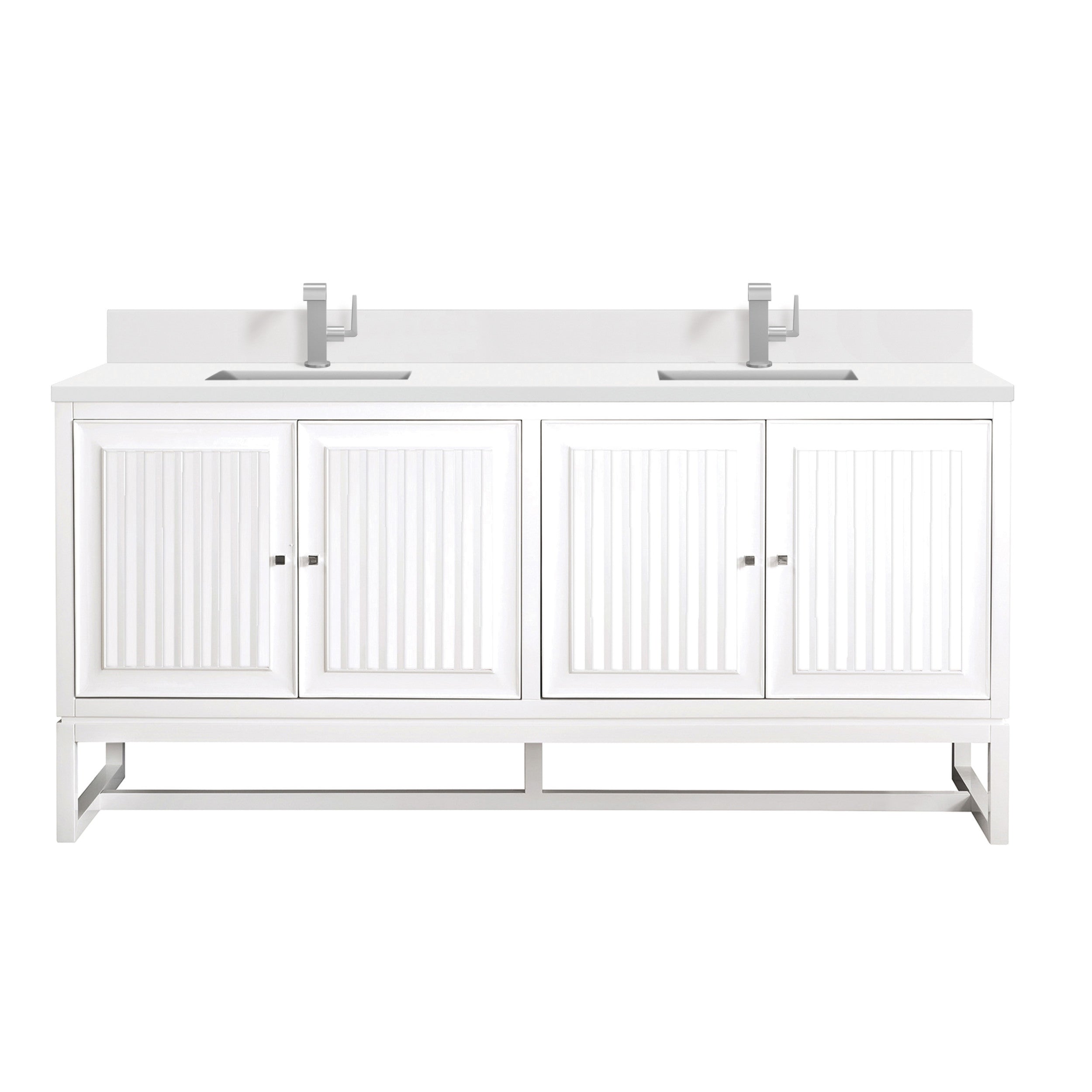 Glossy White / White Zeus - 1 Faucet Hole