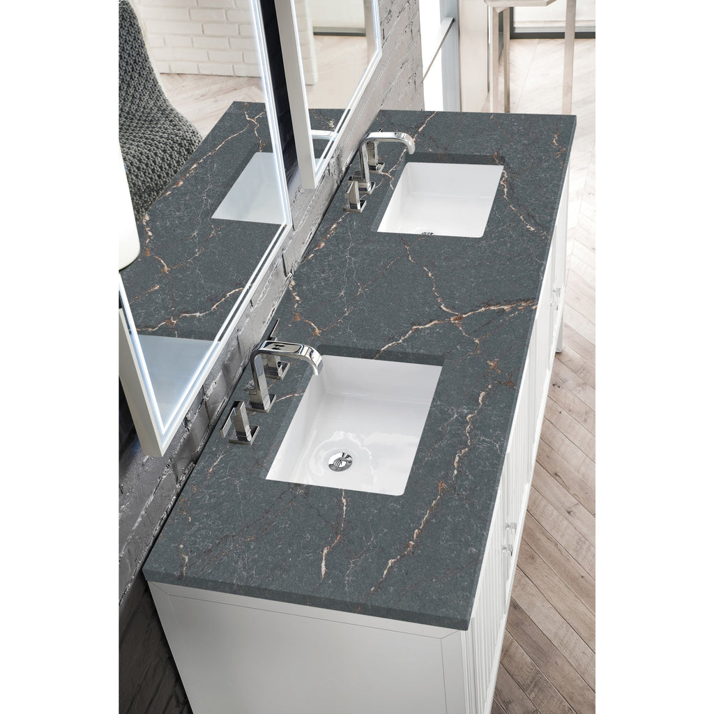 Glossy White / Parisien Bleu - 3 Faucet Holes