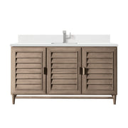 Whitewashed Walnut / White Zeus - 1 Faucet Hole