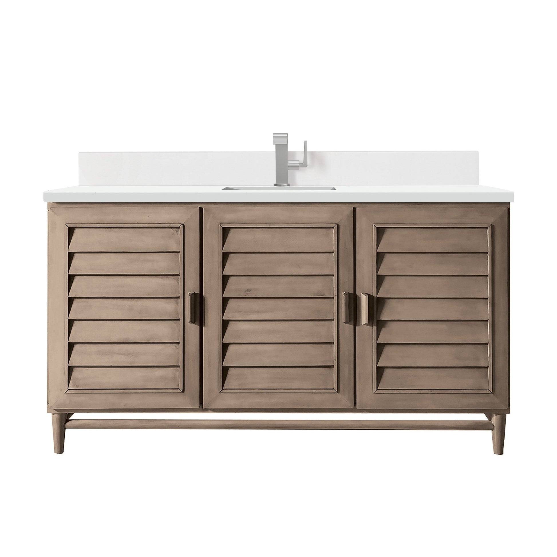 Whitewashed Walnut / White Zeus - 1 Faucet Hole