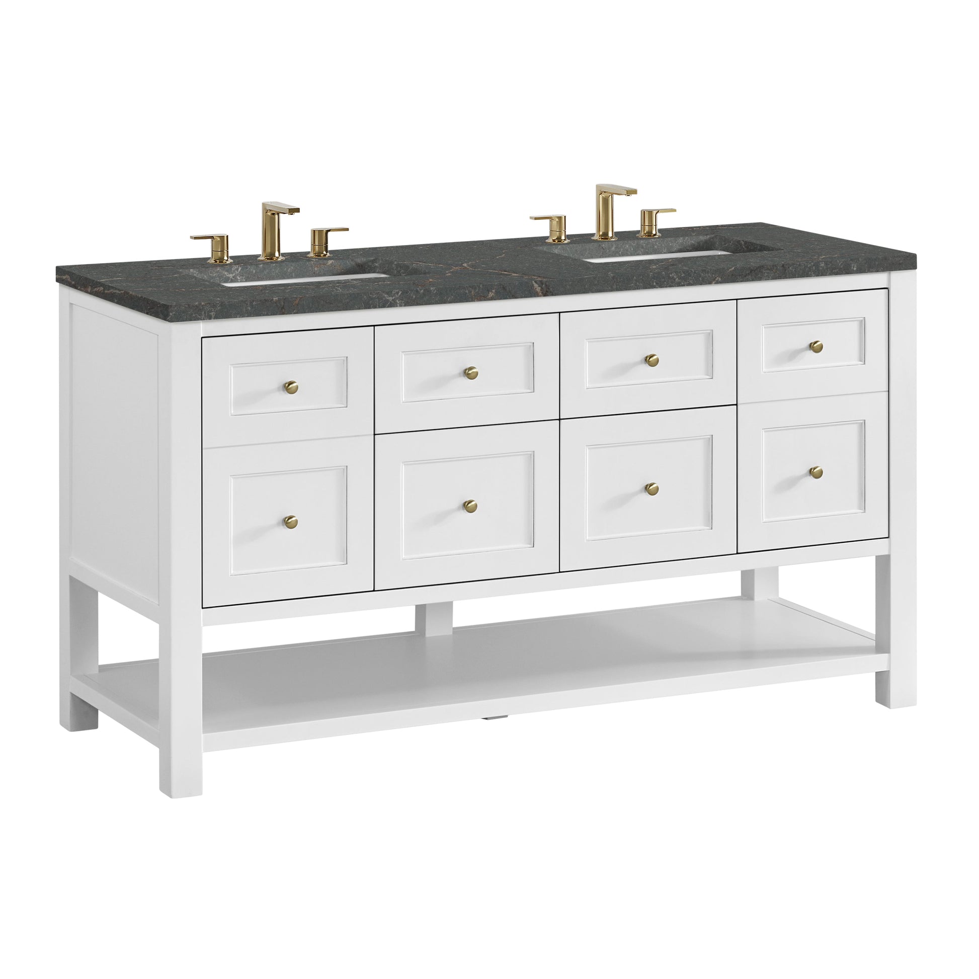 Bright White / Parisien Bleu - 3 Faucet Holes