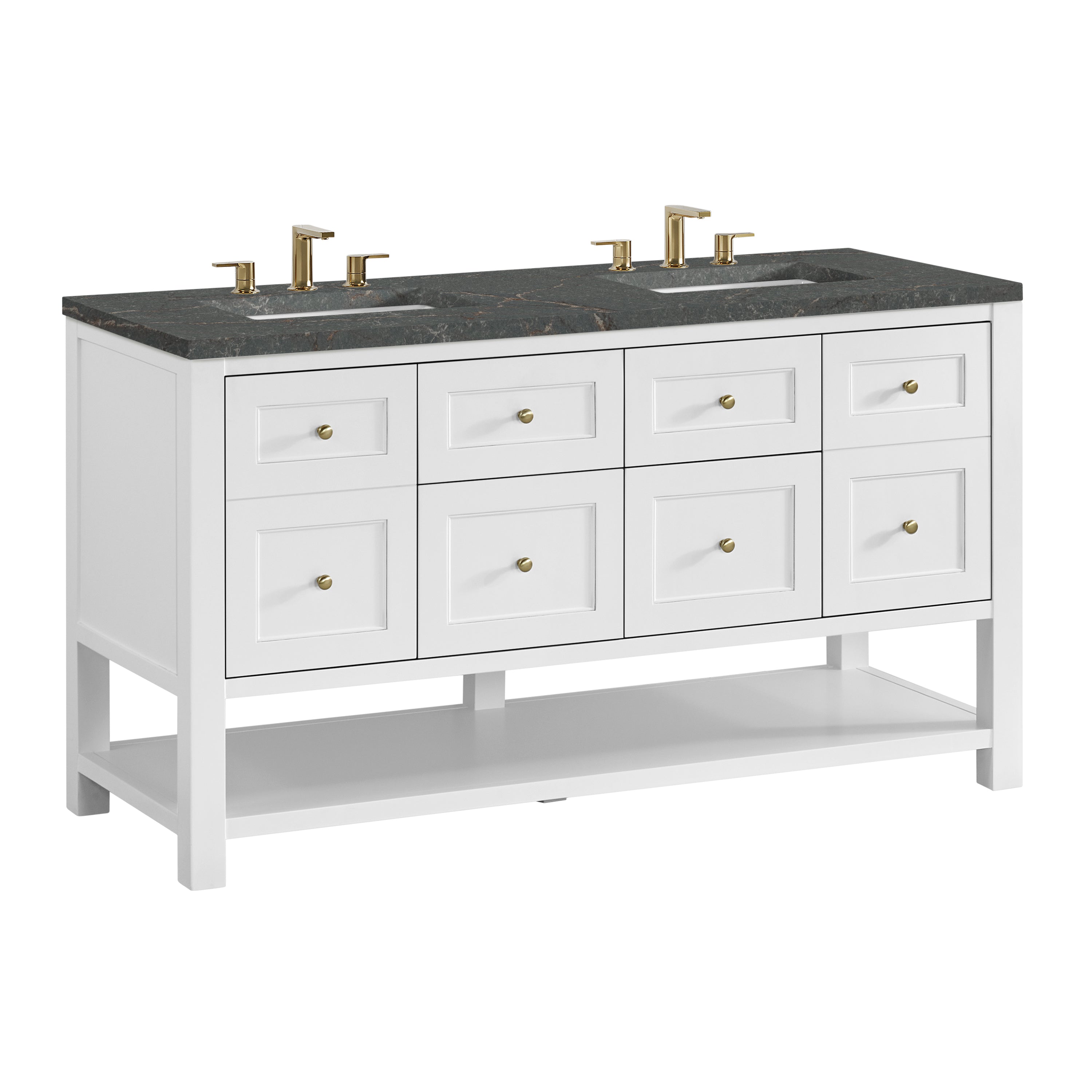 Bright White / Parisien Bleu - 3 Faucet Holes