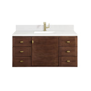Mid-Century Walnut / White Zeus - 1 Faucet Hole
