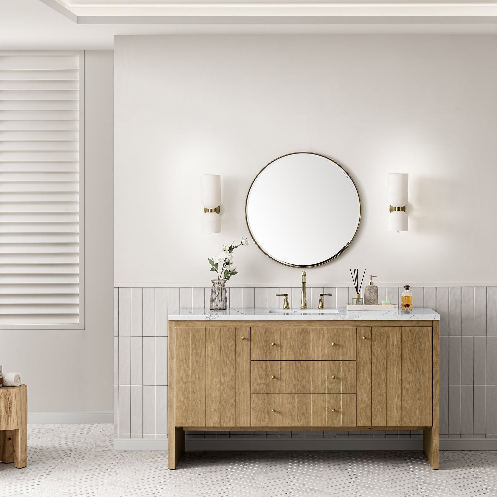 Light Natural Oak / Ethereal Noctis - 3 Faucet Holes