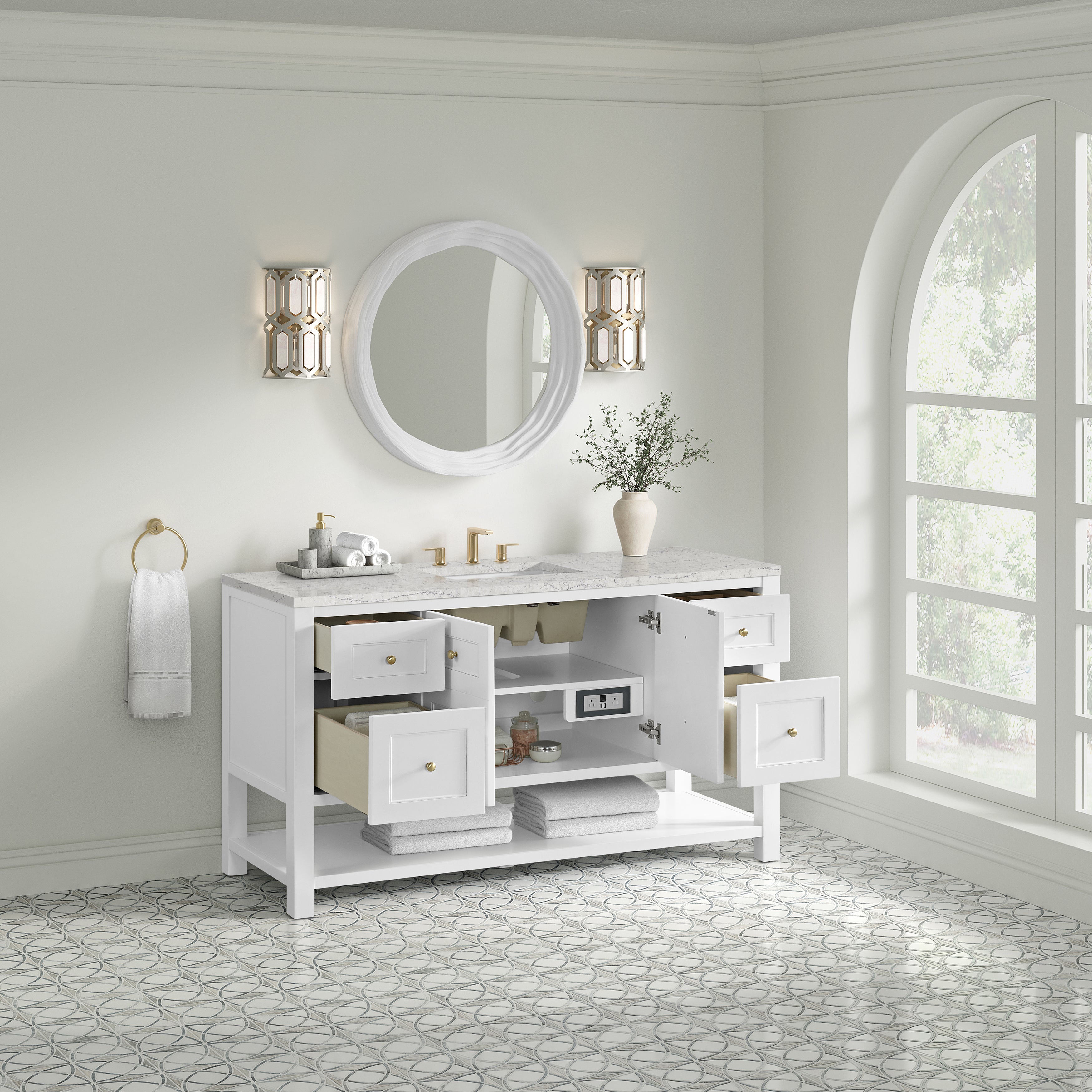 Bright White / Eternal Jasmine Pearl - 3 Faucet Holes