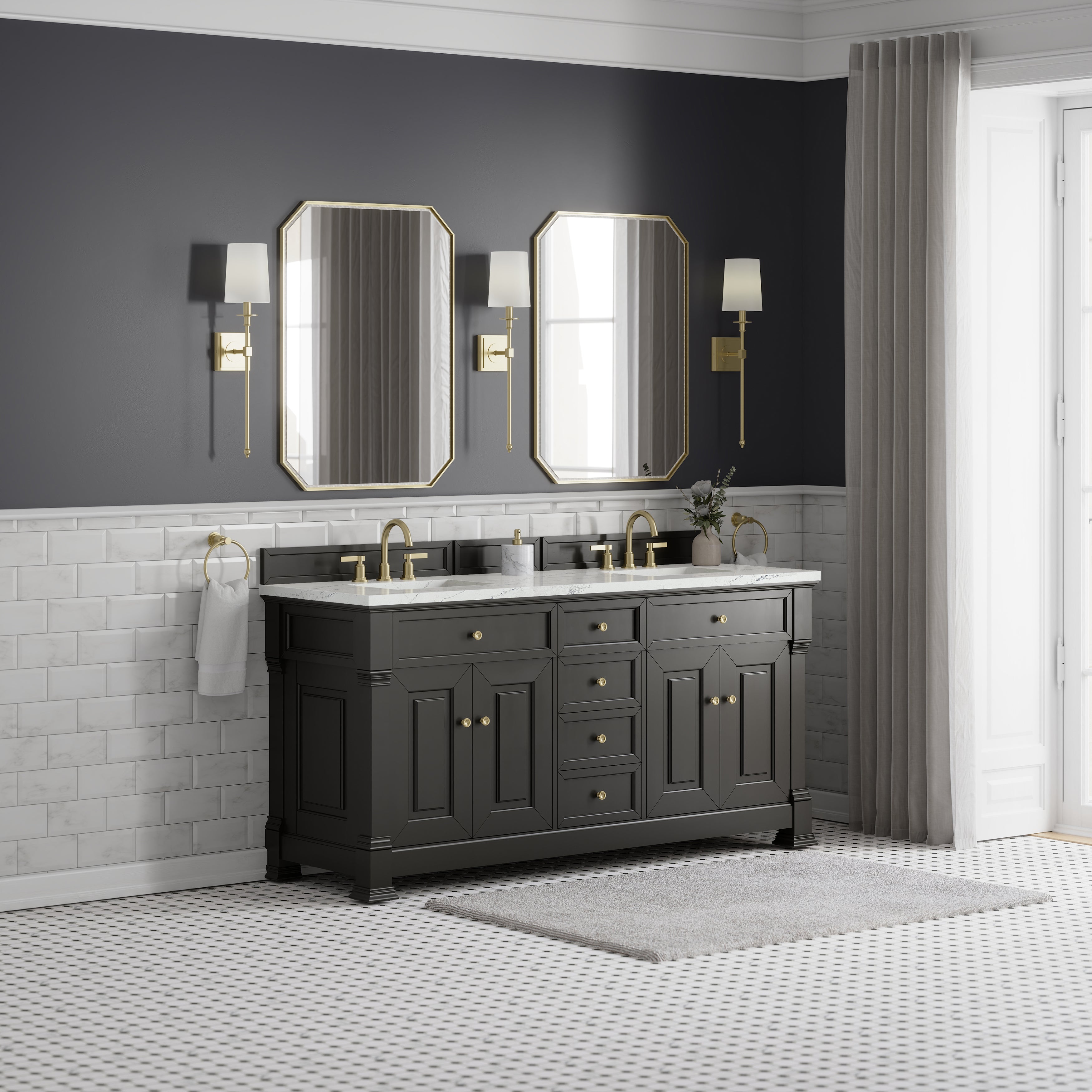 Black Onyx / Ethereal Noctis - 3 Faucet Holes