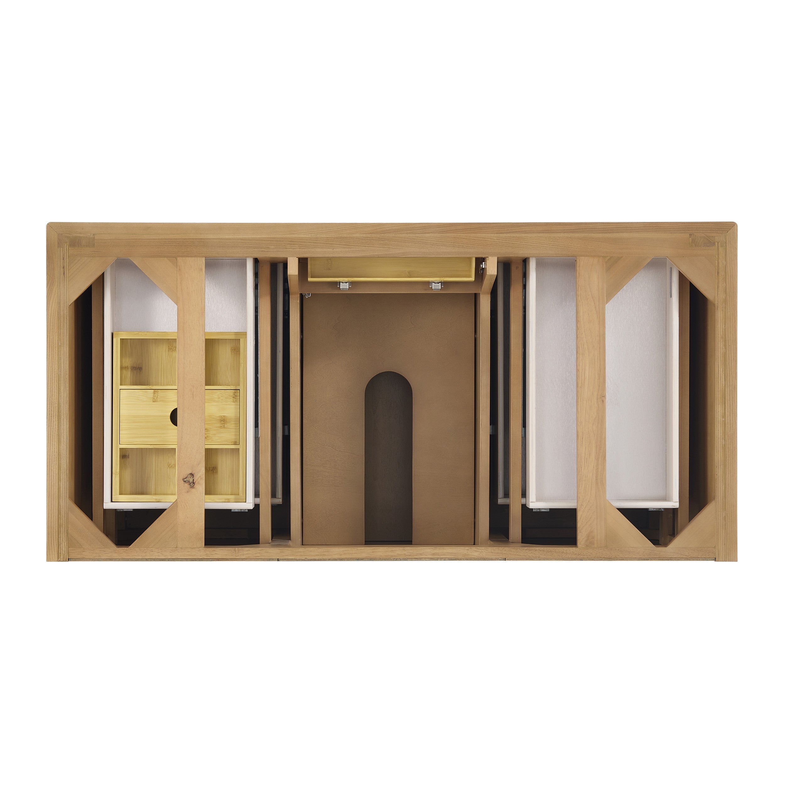 Light Natural Oak / White Zeus - 3 Faucet Holes