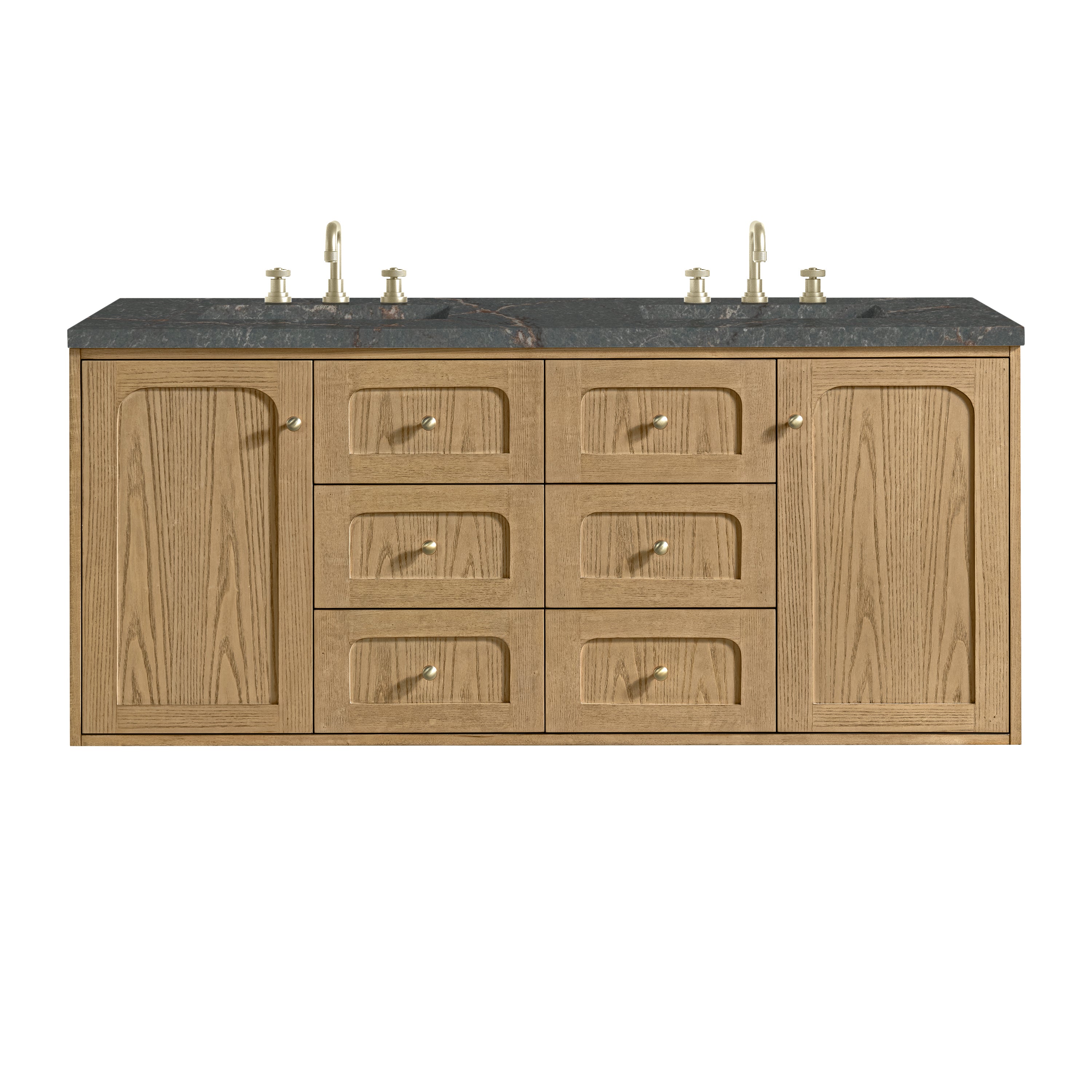 Light Natural Oak / Parisien Bleu - 3 Faucet Holes