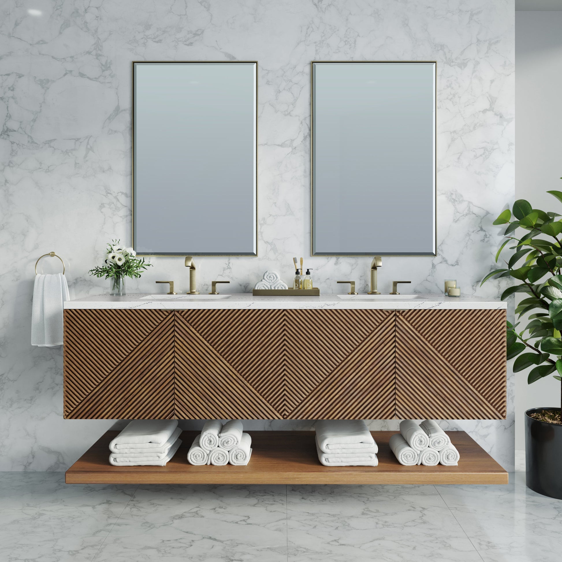 Chestnut / Ethereal Noctis - 3 Faucet Holes