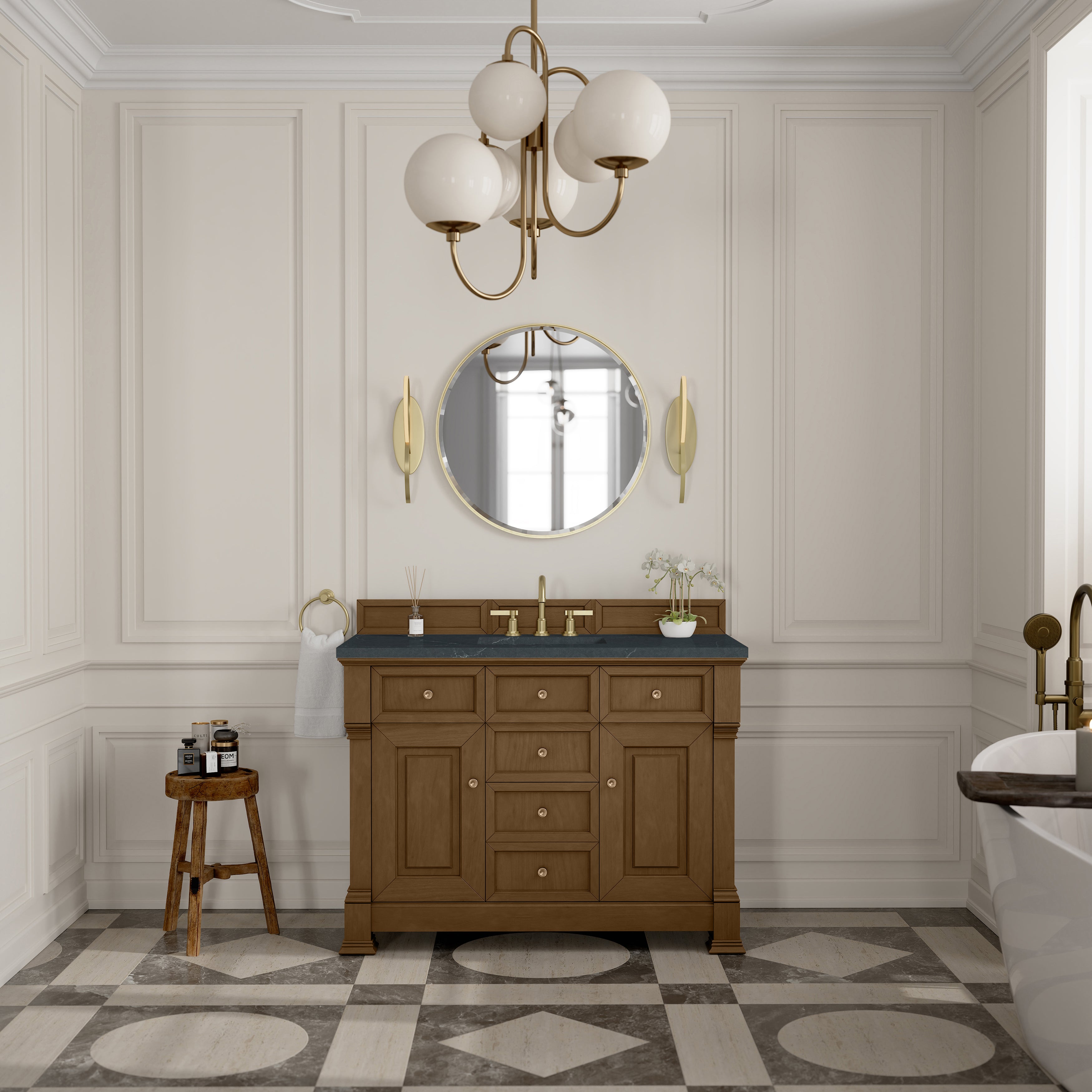 Honey Oak / Charcoal Soapstone - 3 Faucet Holes
