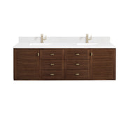 Mid-Century Walnut / White Zeus - 1 Faucet Hole
