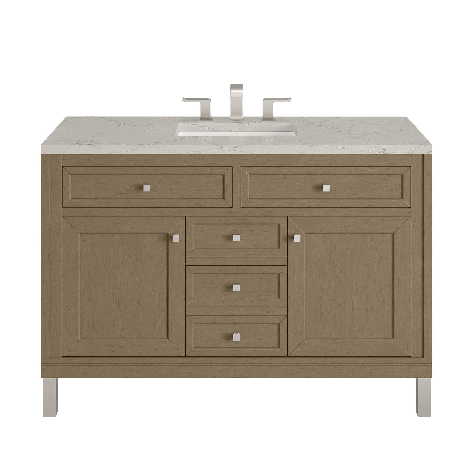 Walnut Whisper / Victorian Silver - 3 Faucet Holes