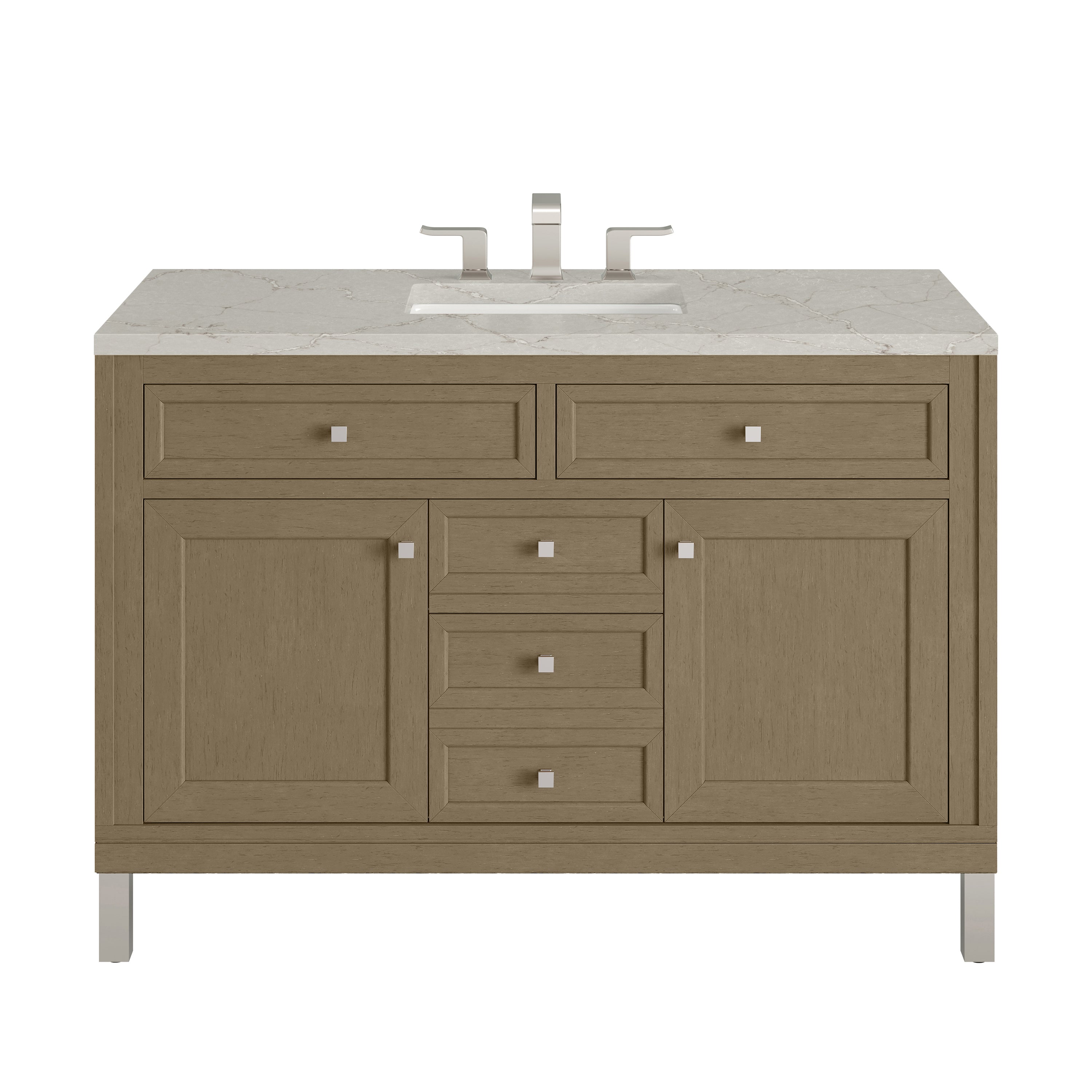 Walnut Whisper / Victorian Silver - 3 Faucet Holes