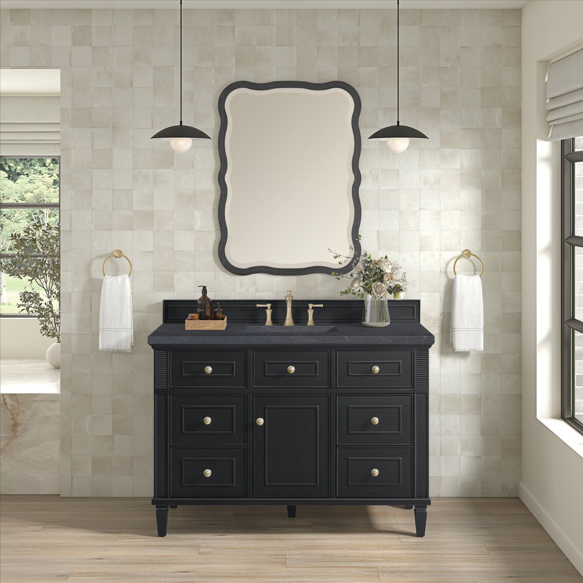 Black Onyx / Charcoal Soapstone - 3 Faucet Holes
