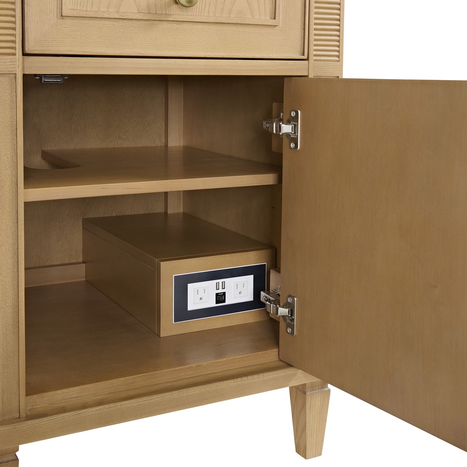 Light Natural Oak / White Zeus - 3 Faucet Holes