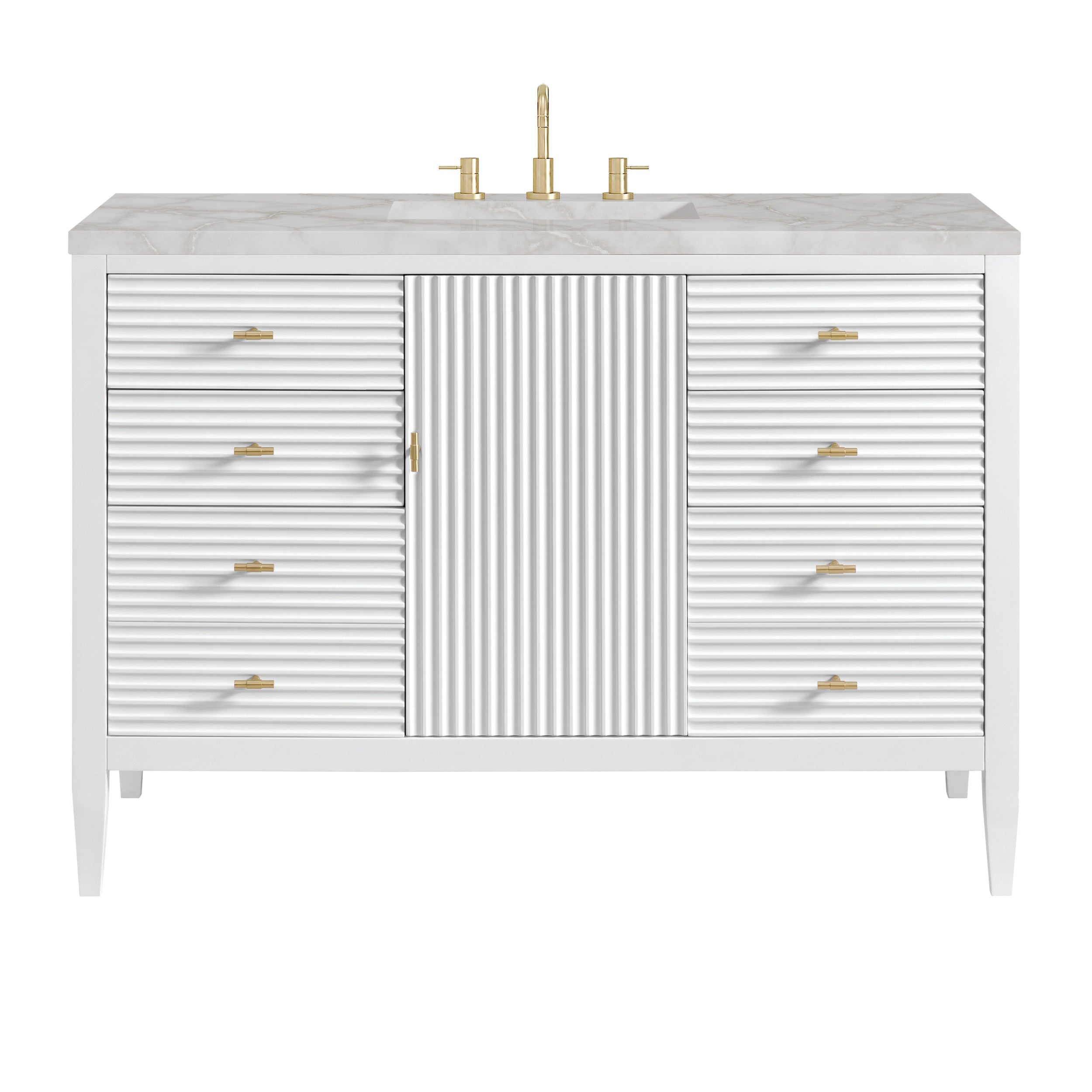 Bright White / Victorian Silver - 3 Faucet Holes