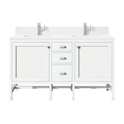 Glossy White / White Zeus - 1 Faucet Hole