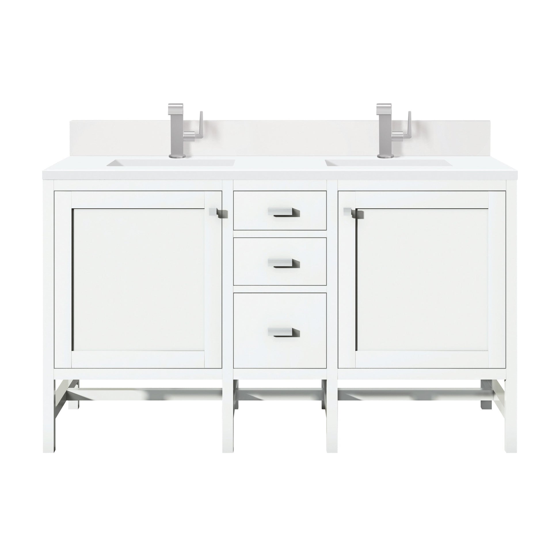 Glossy White / White Zeus - 1 Faucet Hole