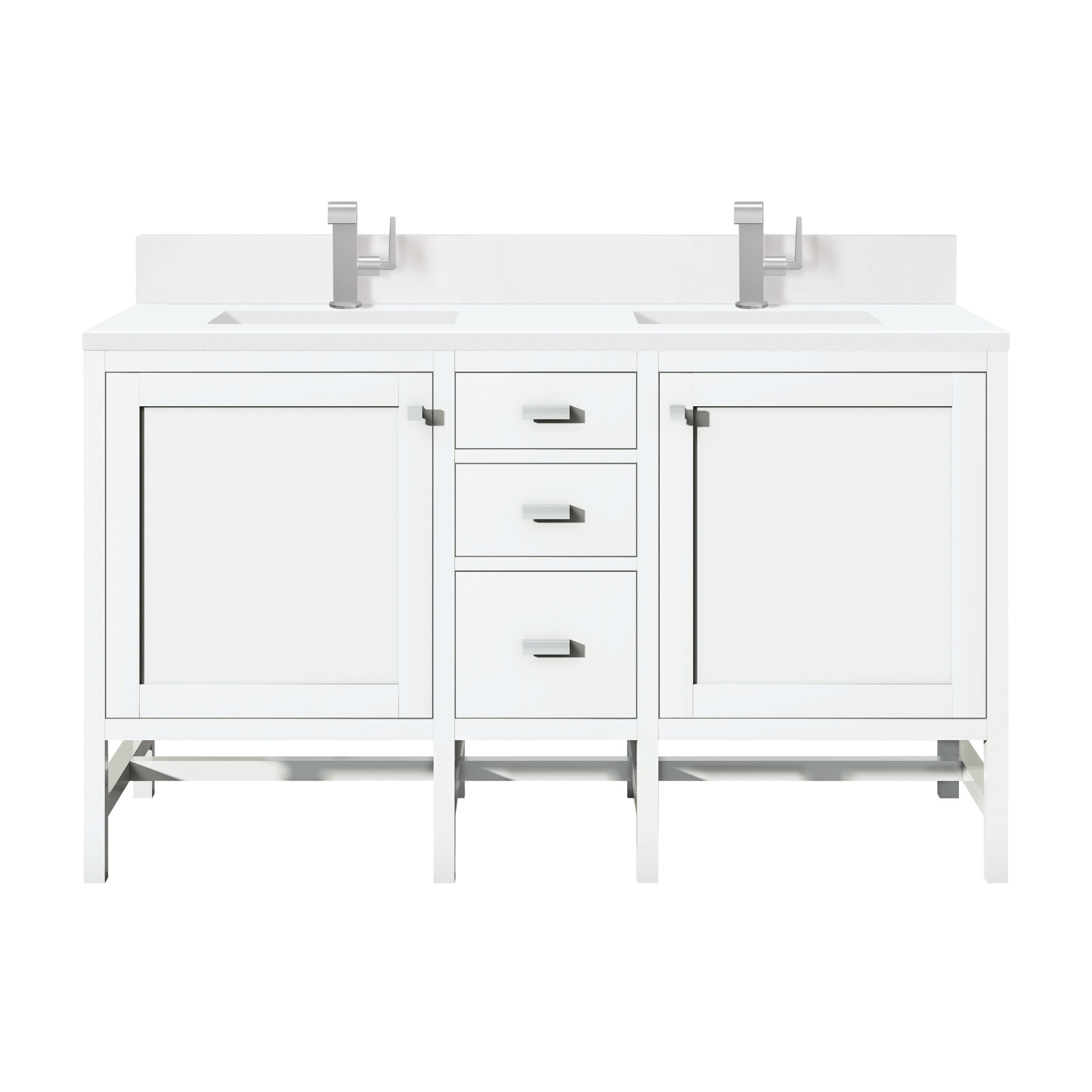Glossy White / White Zeus - 1 Faucet Hole
