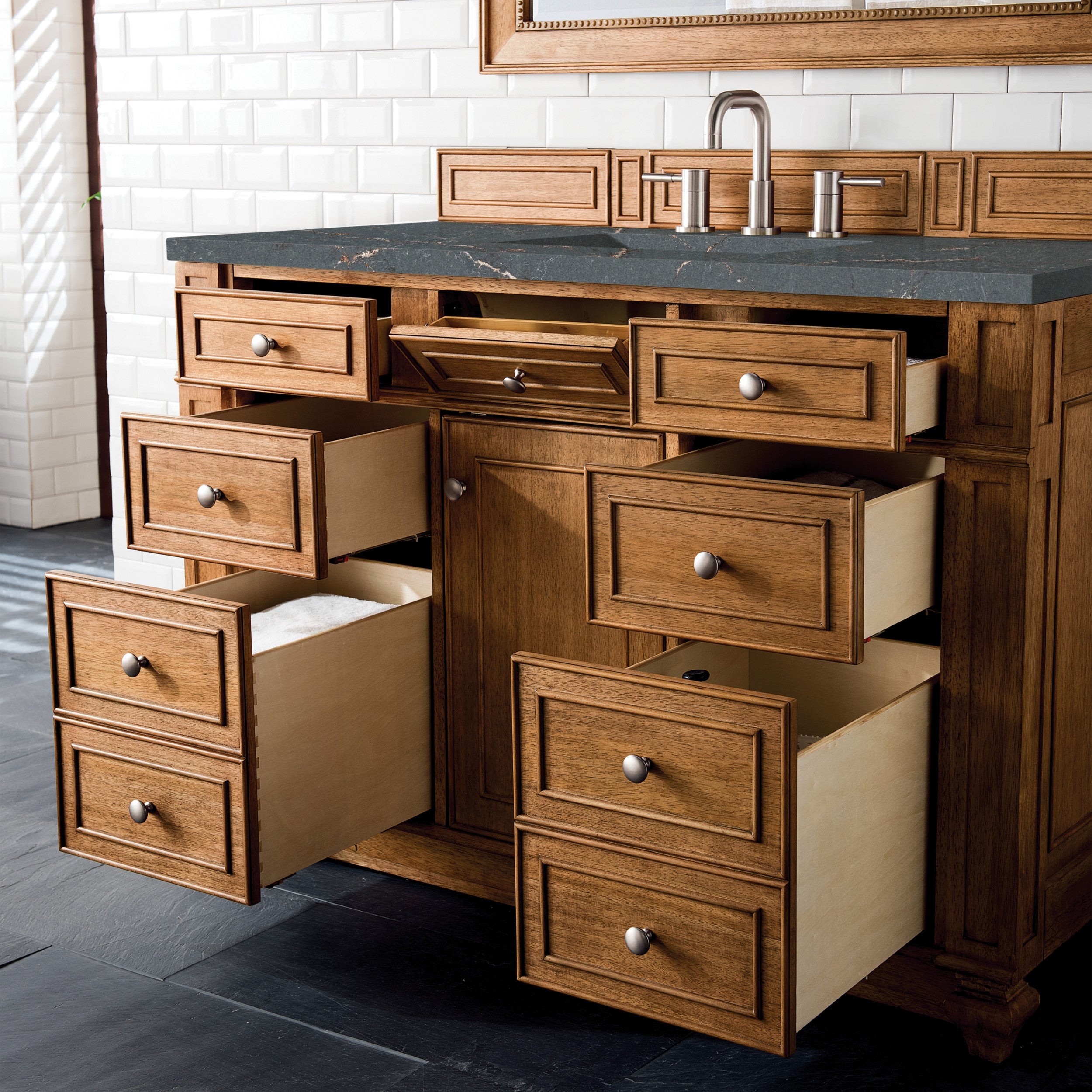 Saddle Brown / Parisien Bleu - 3 Faucet Holes