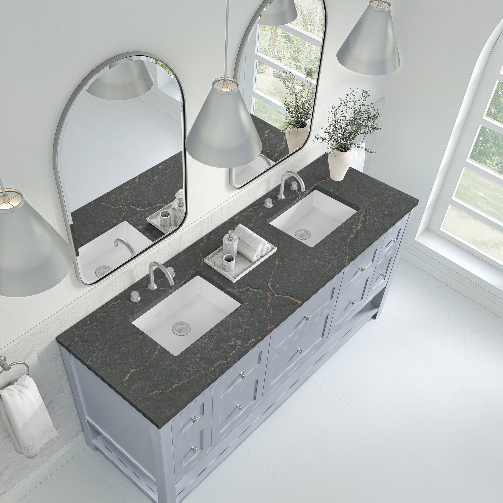 Serenity Blue / Parisien Bleu - 3 Faucet Holes