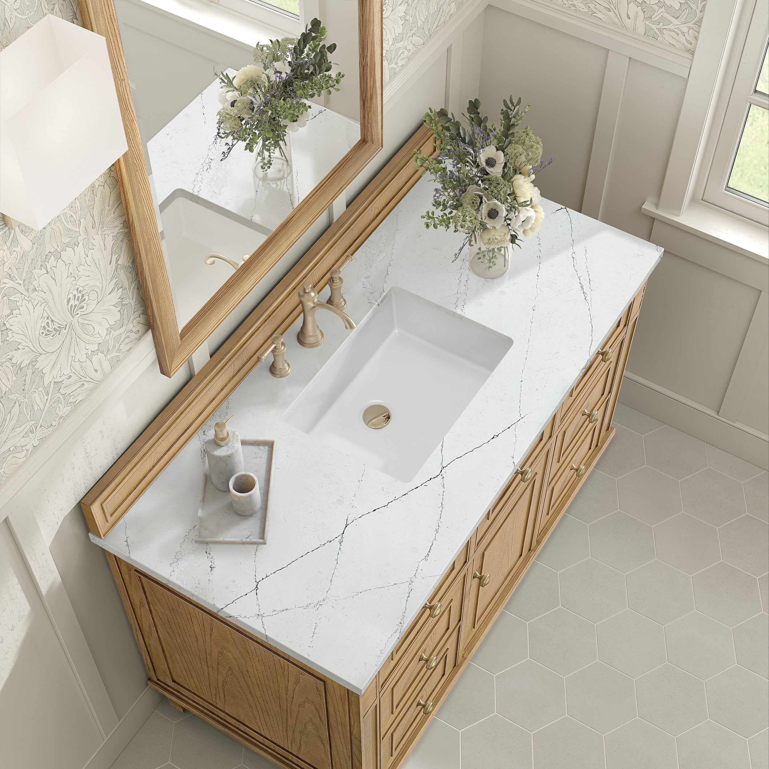 Light Natural Oak / Ethereal Noctis - 3 Faucet Holes