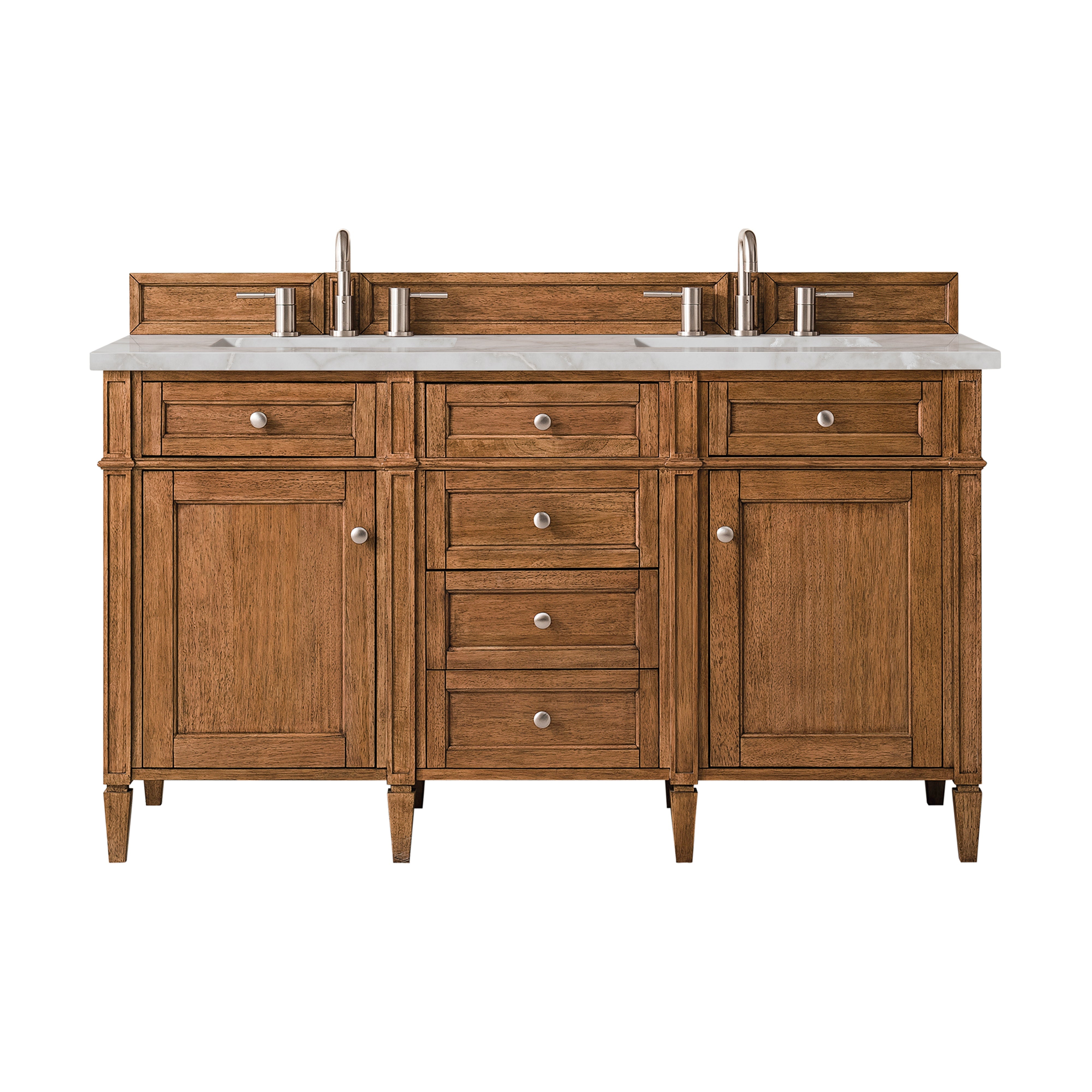 Saddle Brown / Victorian Silver - 3 Faucet Holes