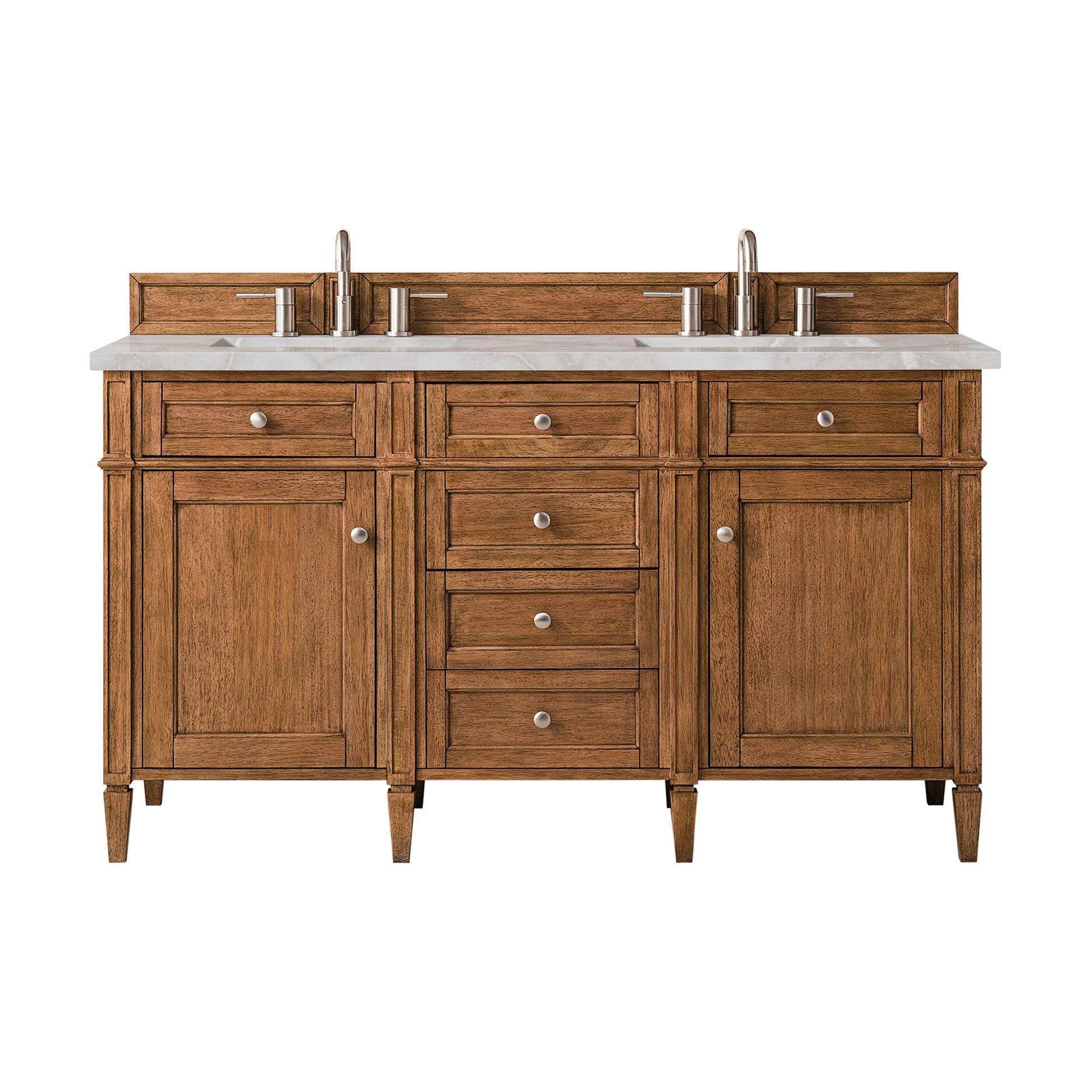 Saddle Brown / Victorian Silver - 3 Faucet Holes
