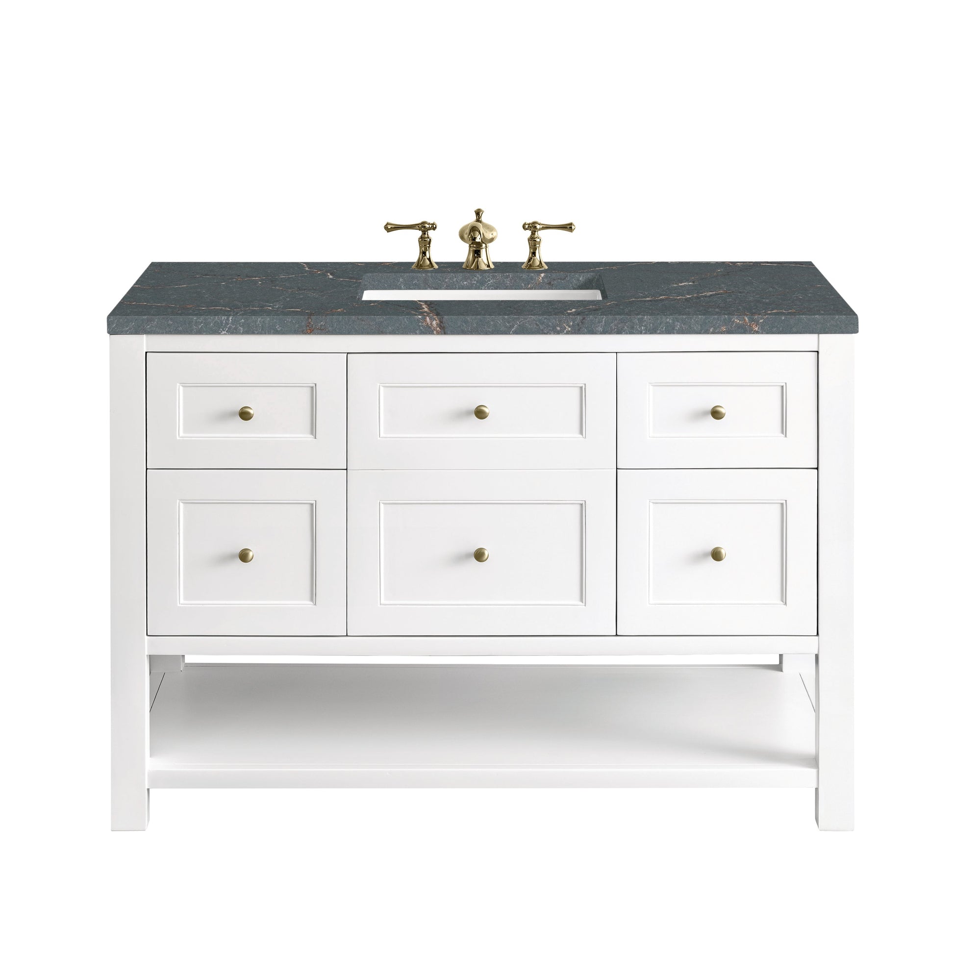 Bright White / Parisien Bleu - 3 Faucet Holes