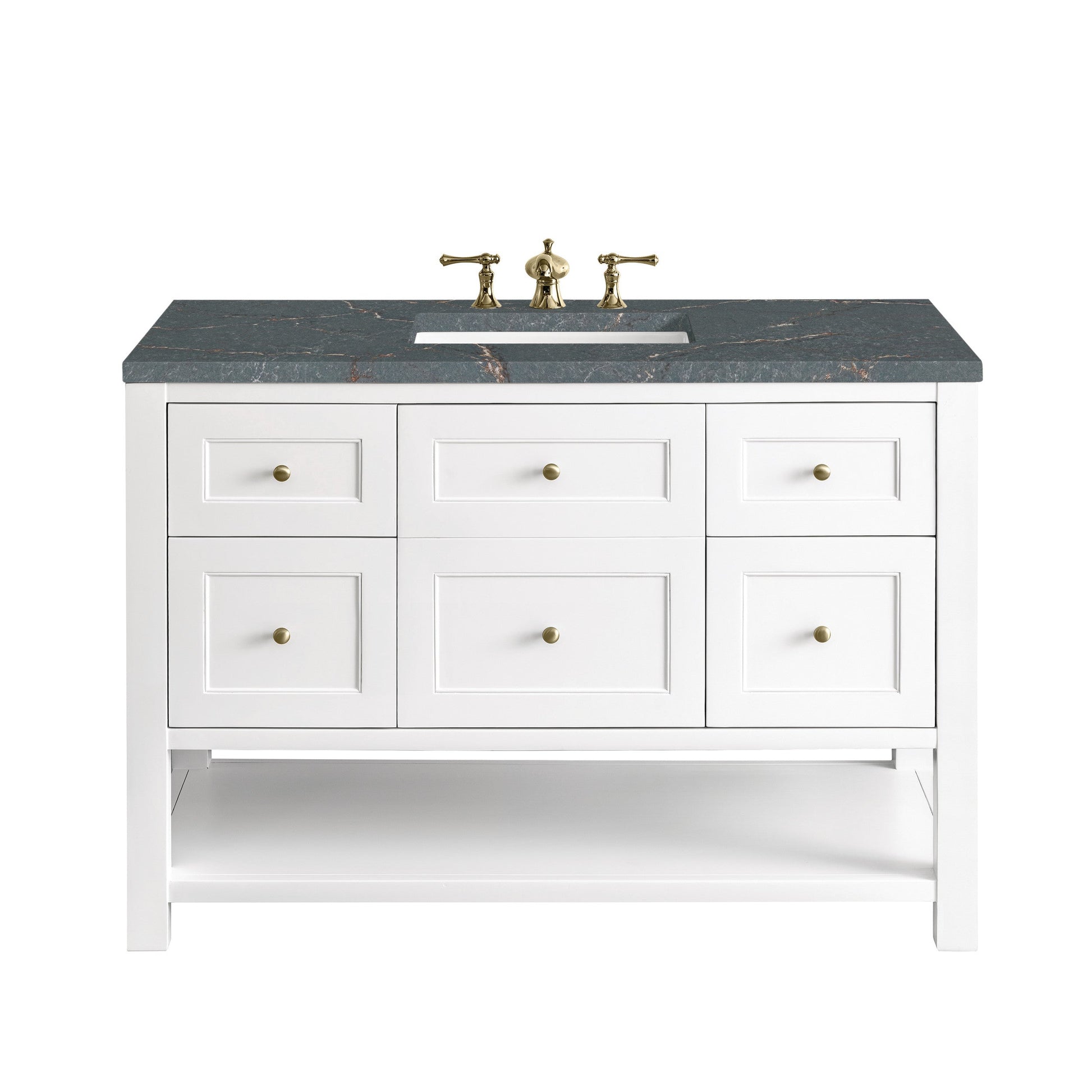 Bright White / Parisien Bleu - 3 Faucet Holes