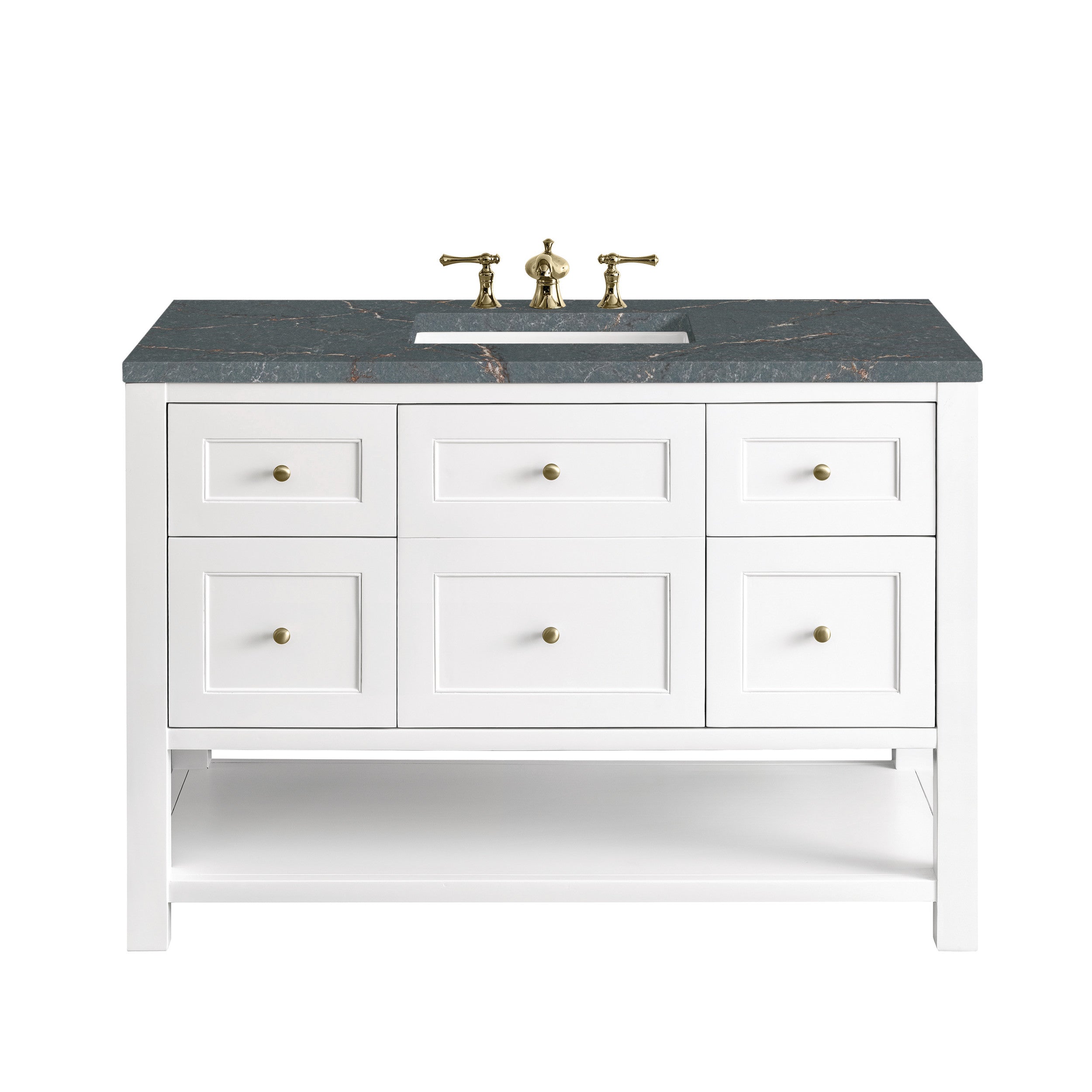 Bright White / Parisien Bleu - 3 Faucet Holes