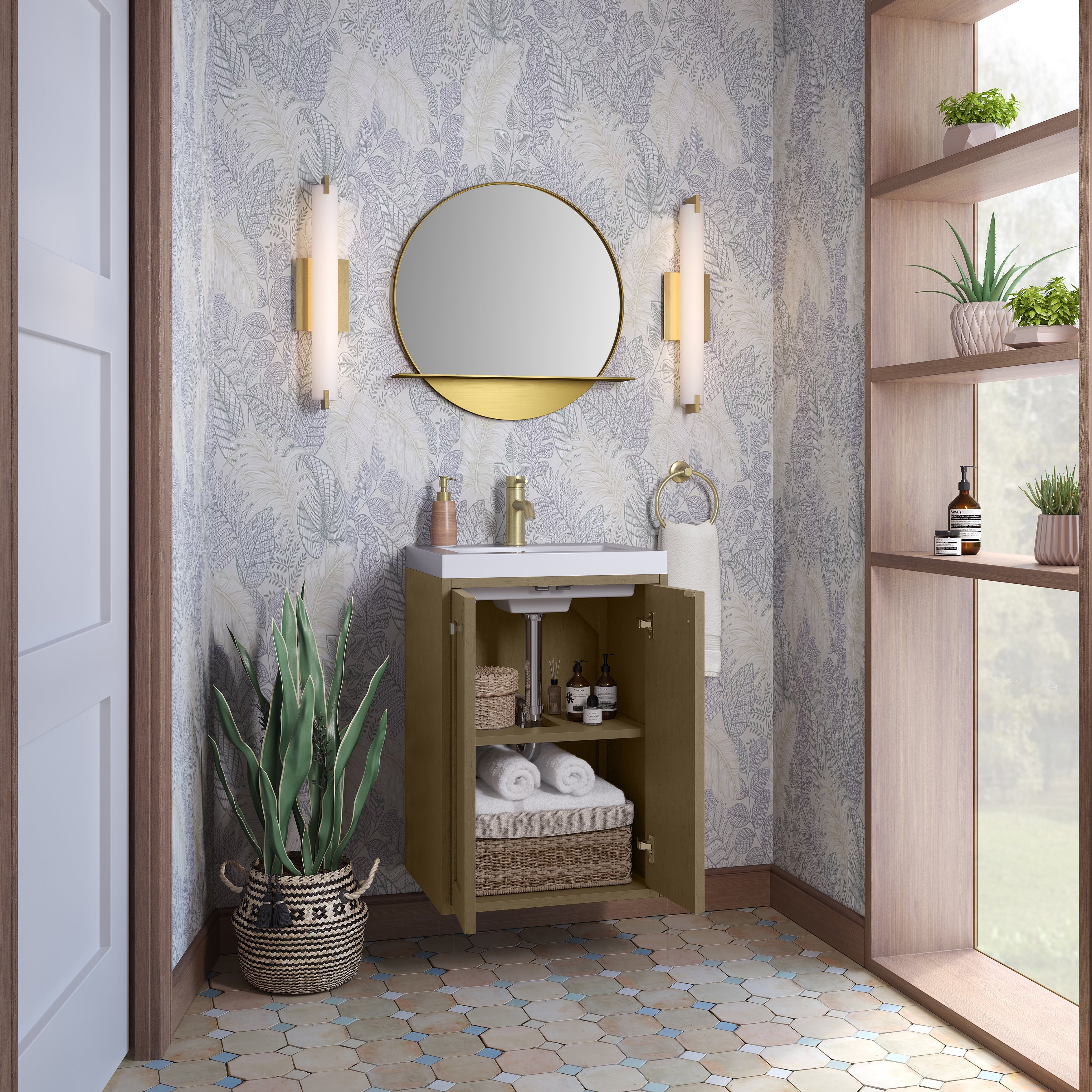 Walnut Whisper / Champagne Brass