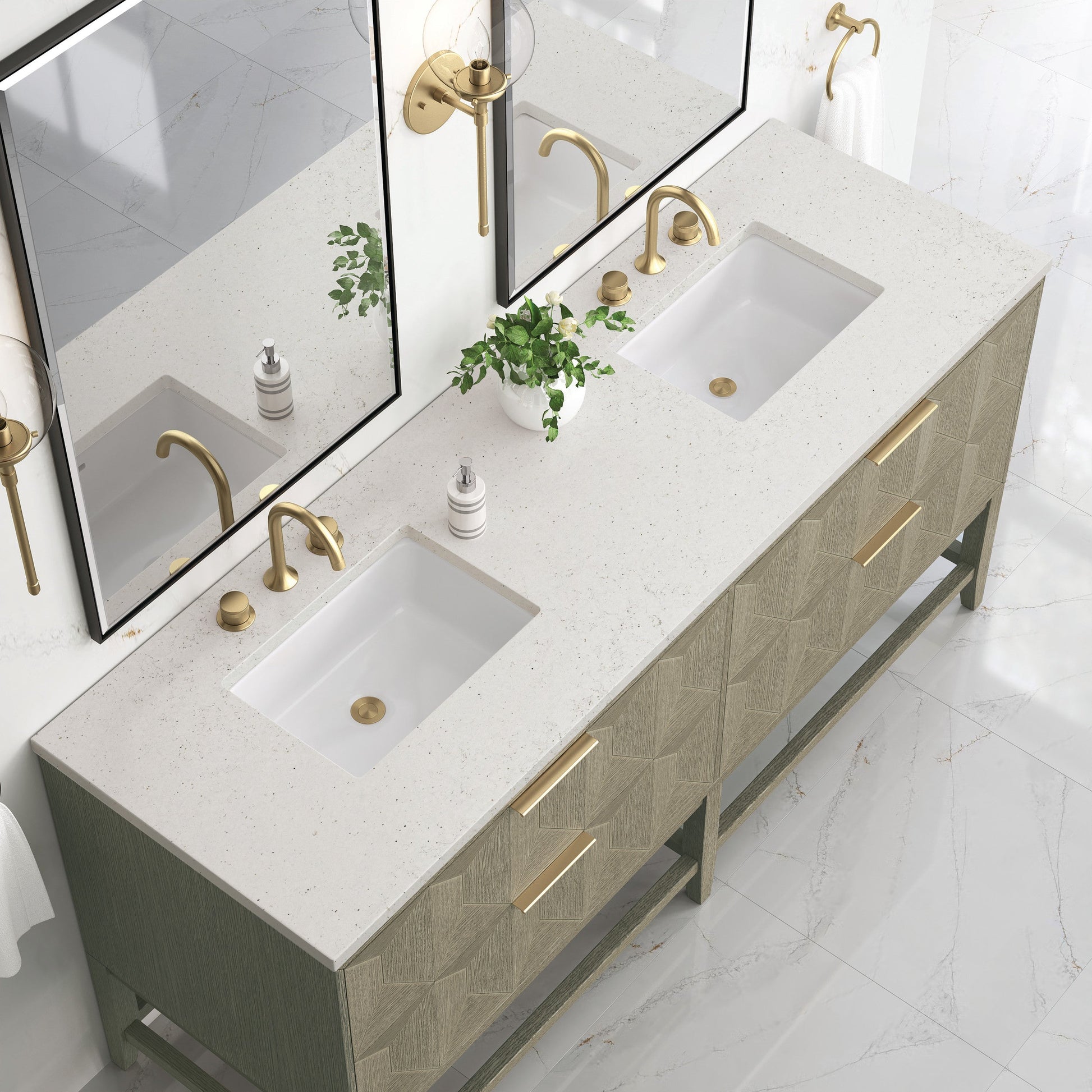 Pebble Oak / Lime Delight - 3 Faucet Holes