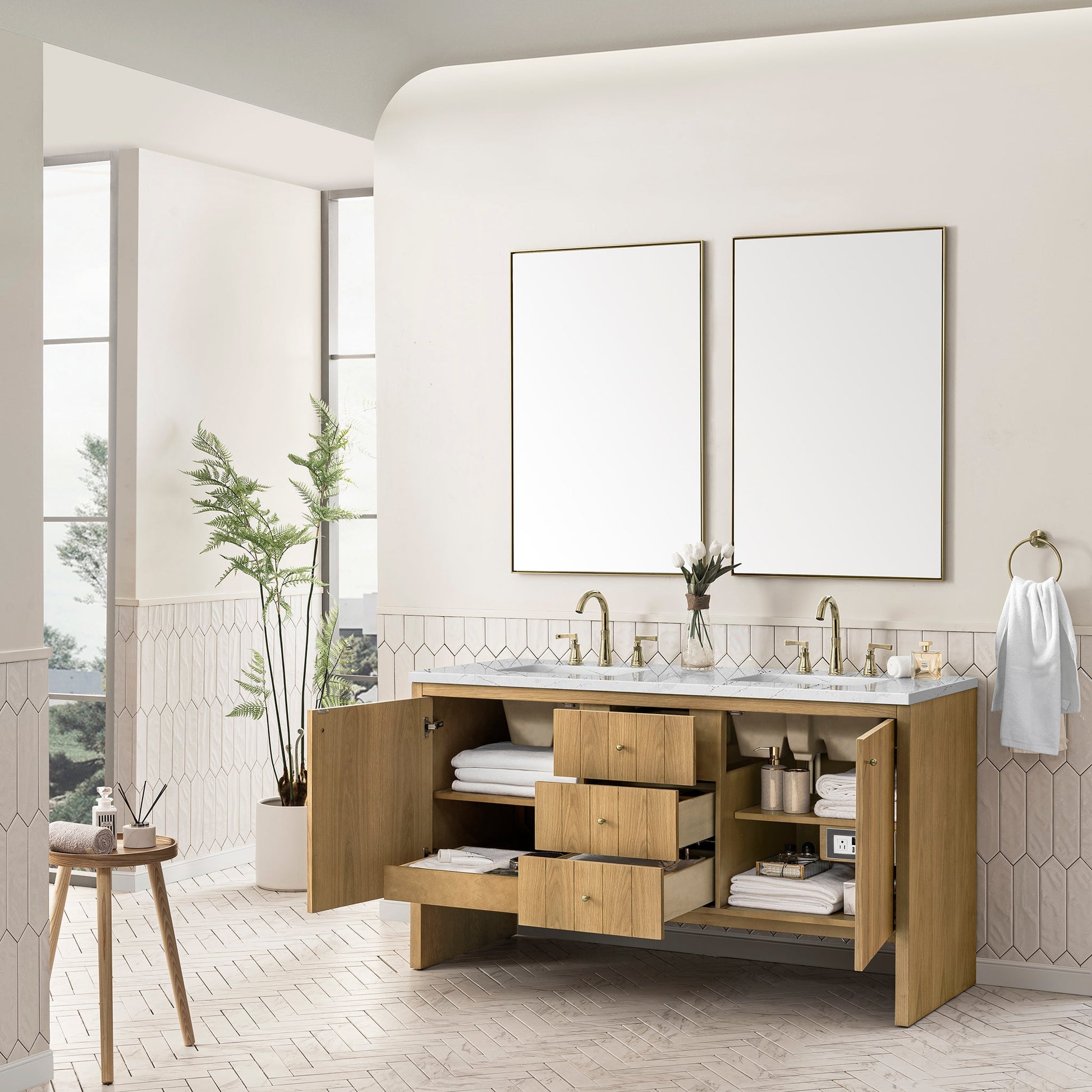 Light Natural Oak / Ethereal Noctis - 3 Faucet Holes