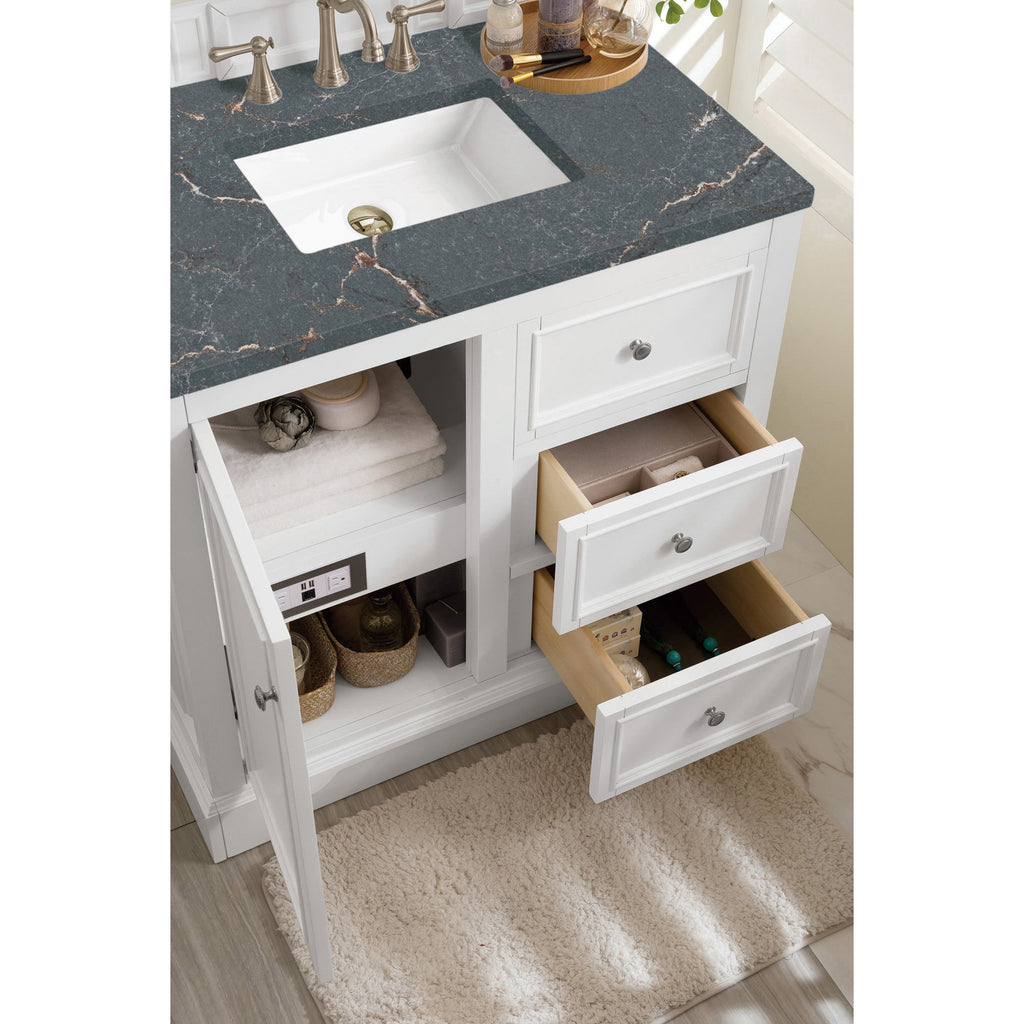 Bright White / Parisien Bleu - 3 Faucet Holes