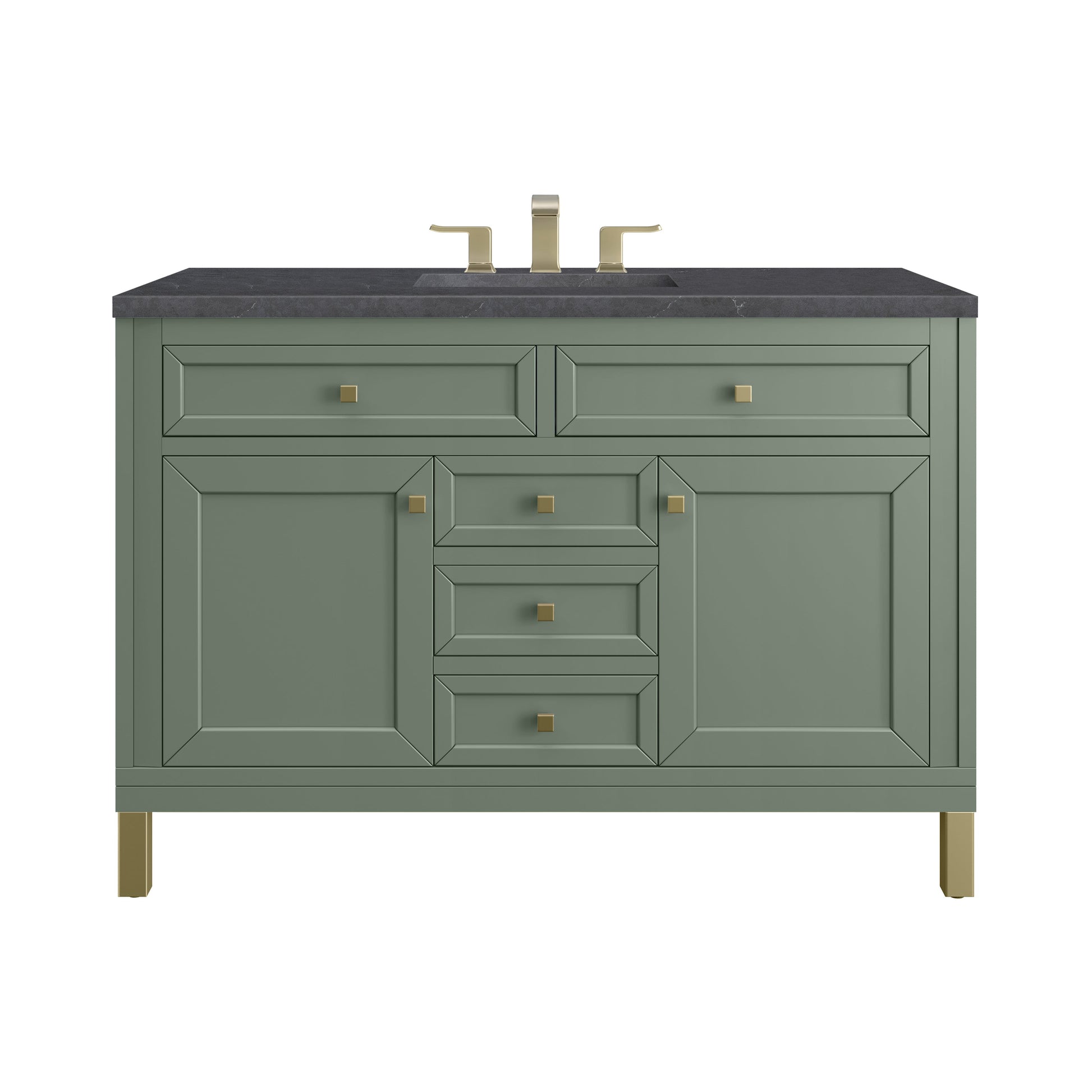 Smokey Celadon / Charcoal Soapstone - 3 Faucet Holes
