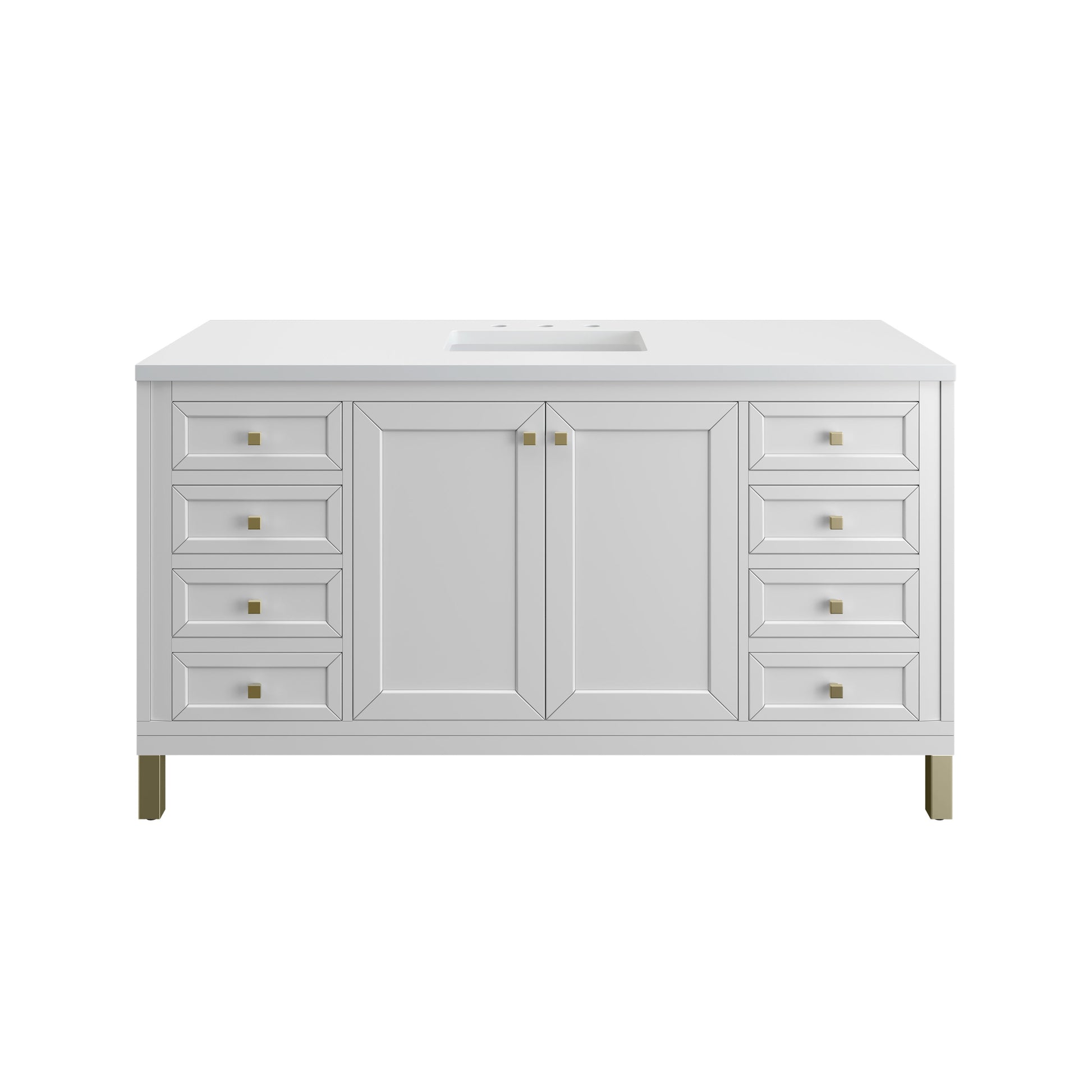 Glossy White / White Zeus - 3 Faucet Holes
