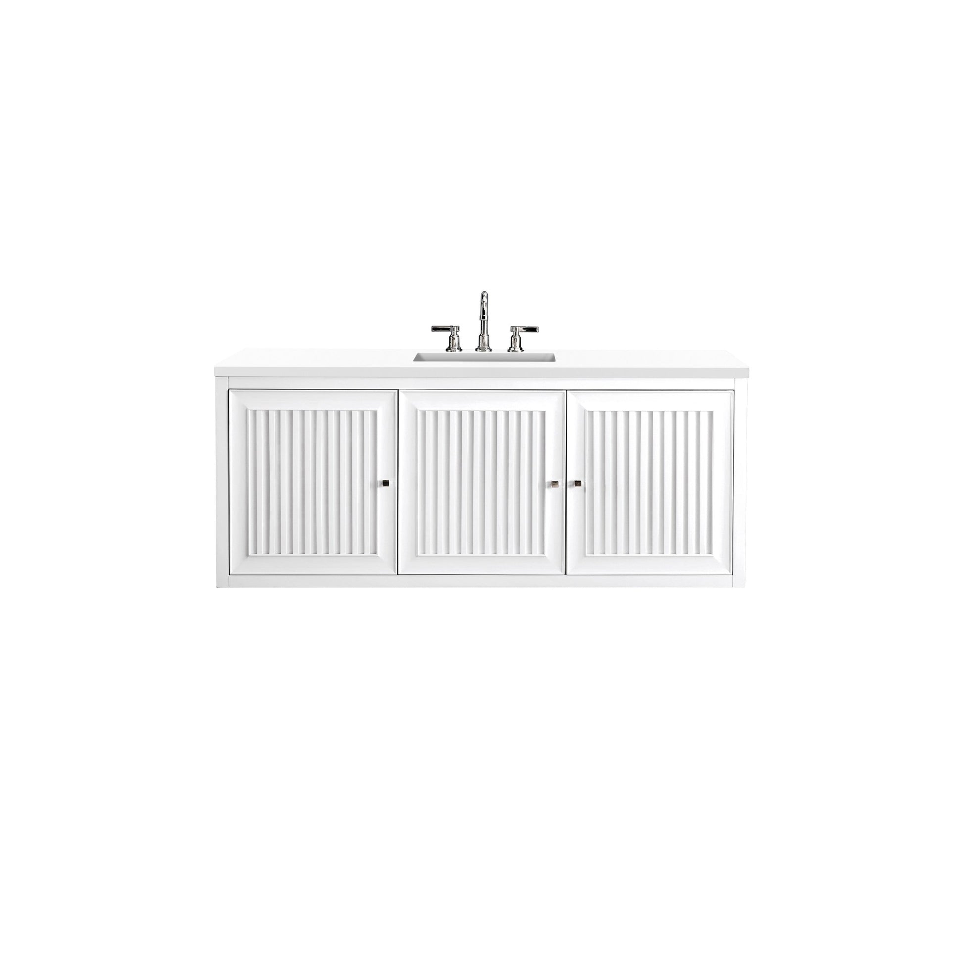 Glossy White / White Zeus - 3 Faucet Holes